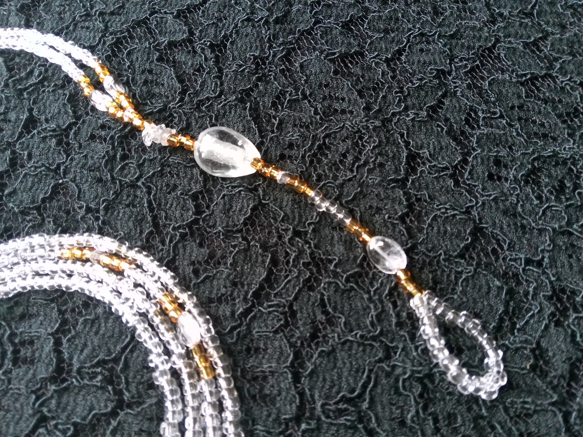 GOLD CRYSTALS ( CLEAR QUARTZ SET )