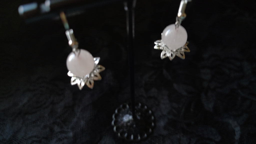 LOTUS FLOWER DROPS ( ROSE QUARTZ)