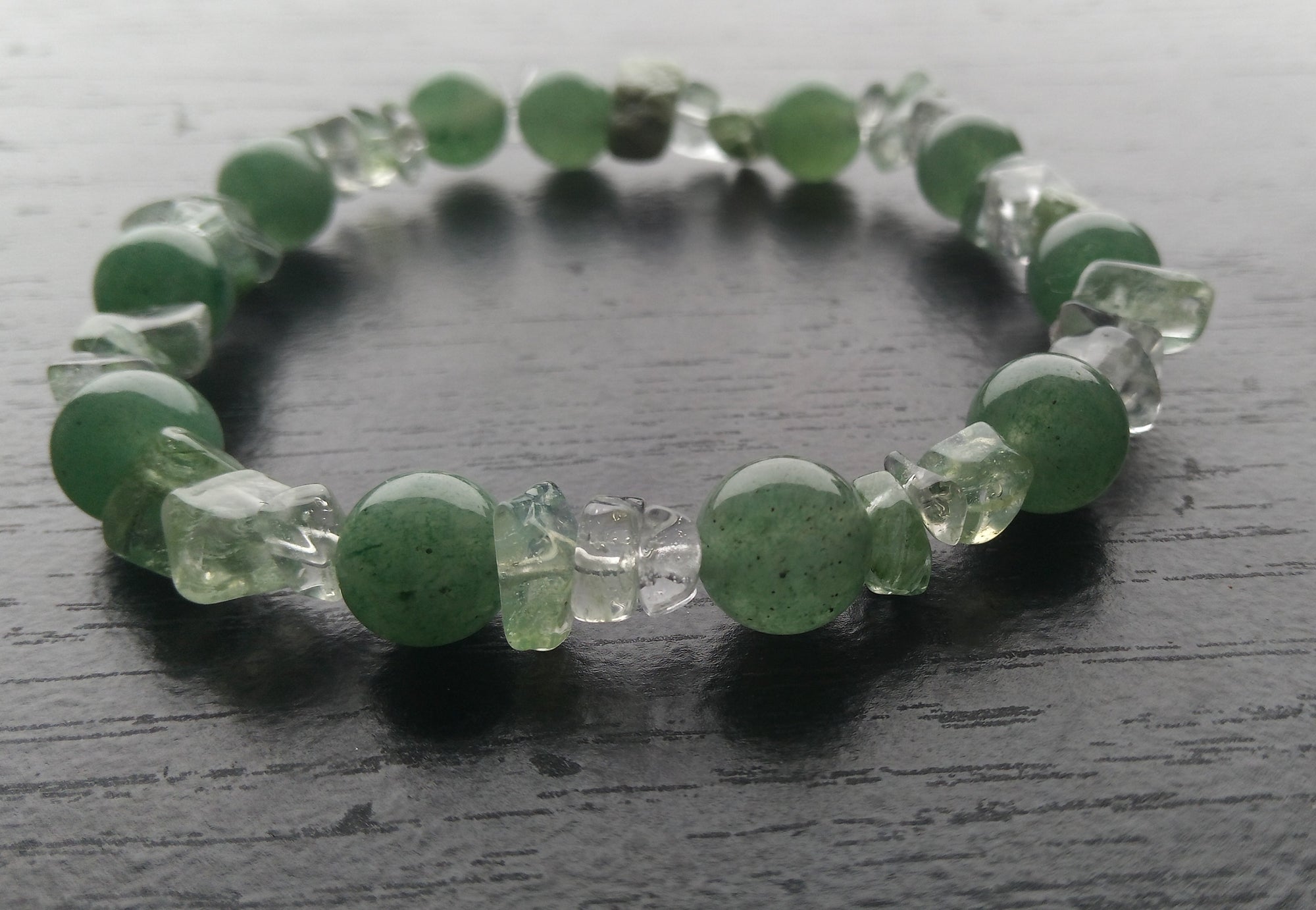 GREEN AVENTURINE stretch bracelet