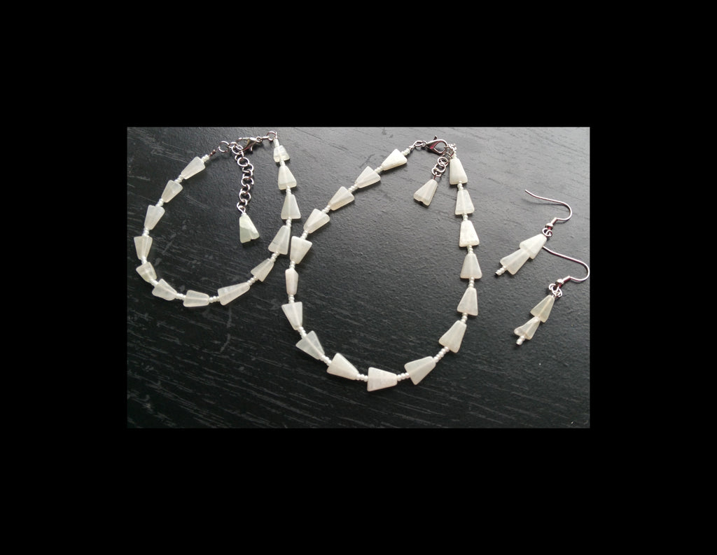 GREEN AVENTURINE anklet bracelet set