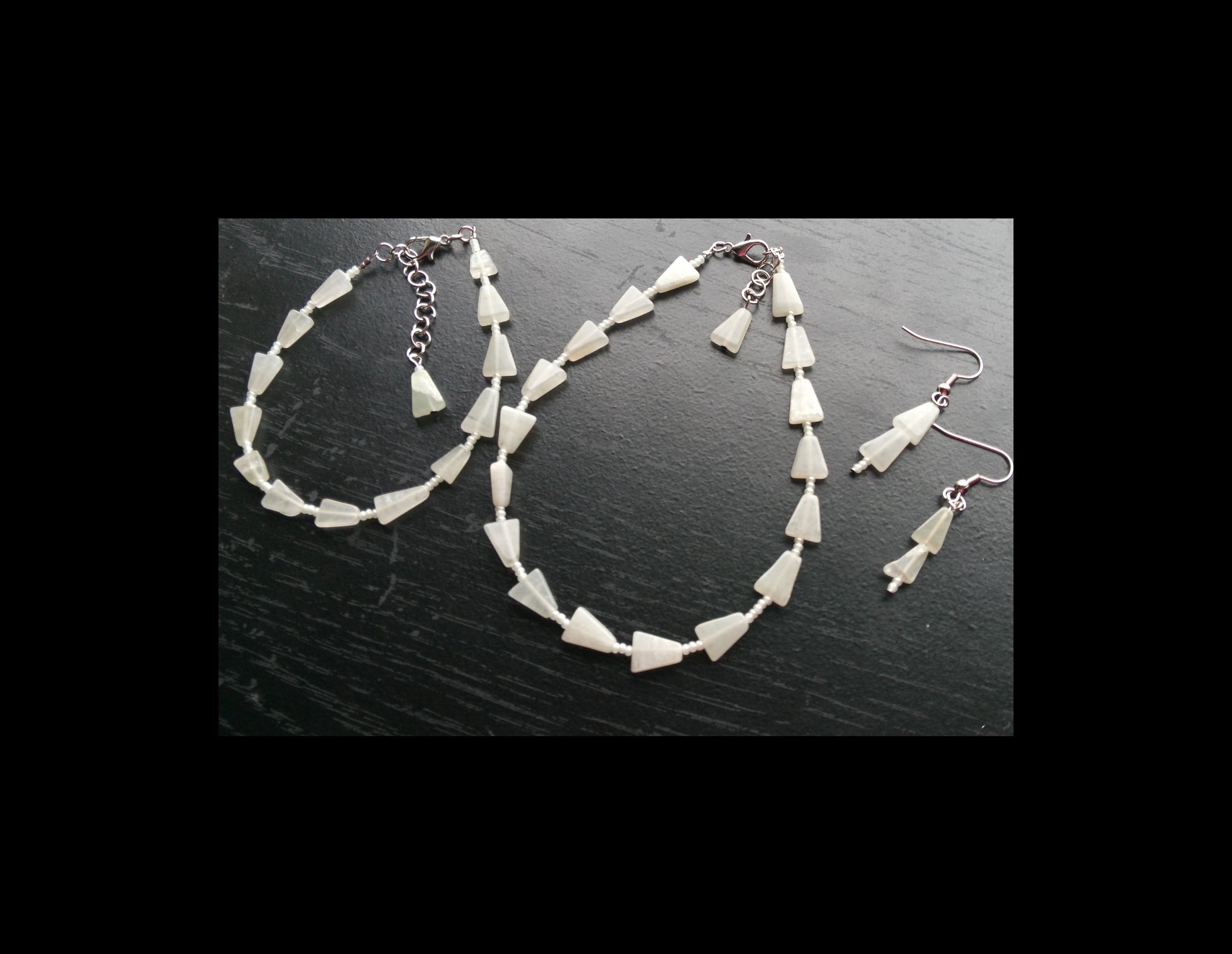GREEN AVENTURINE anklet bracelet set
