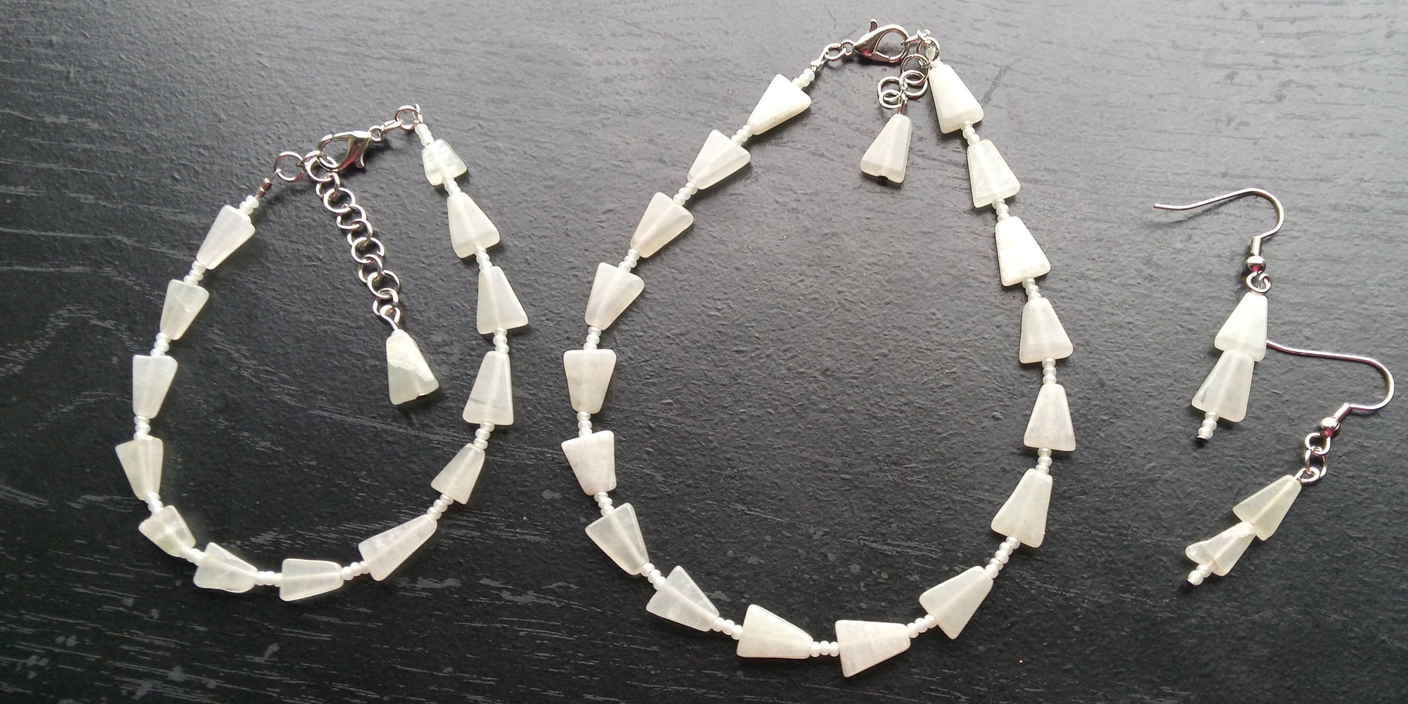 GREEN AVENTURINE anklet bracelet set
