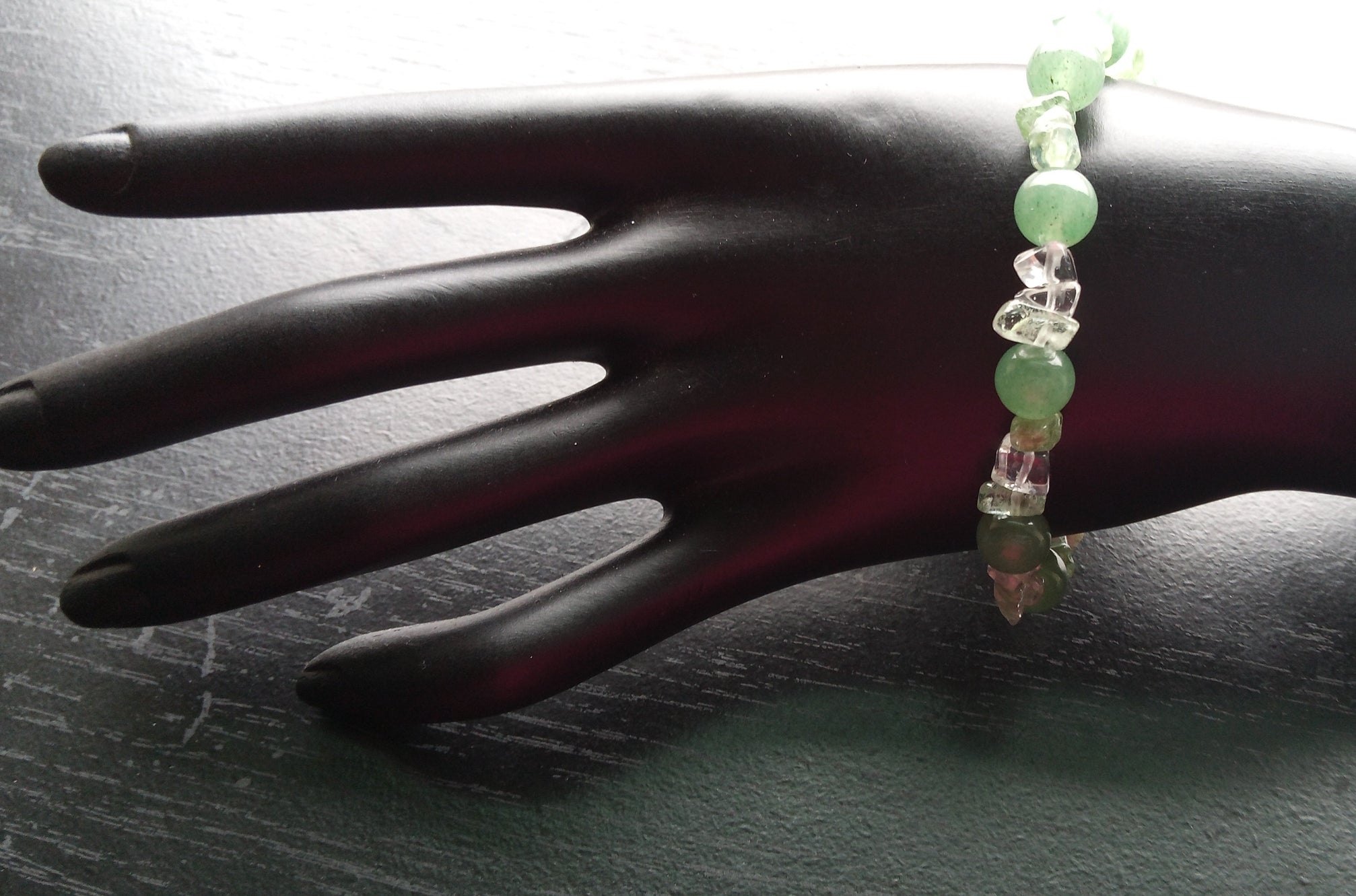 GREEN AVENTURINE stretch bracelet