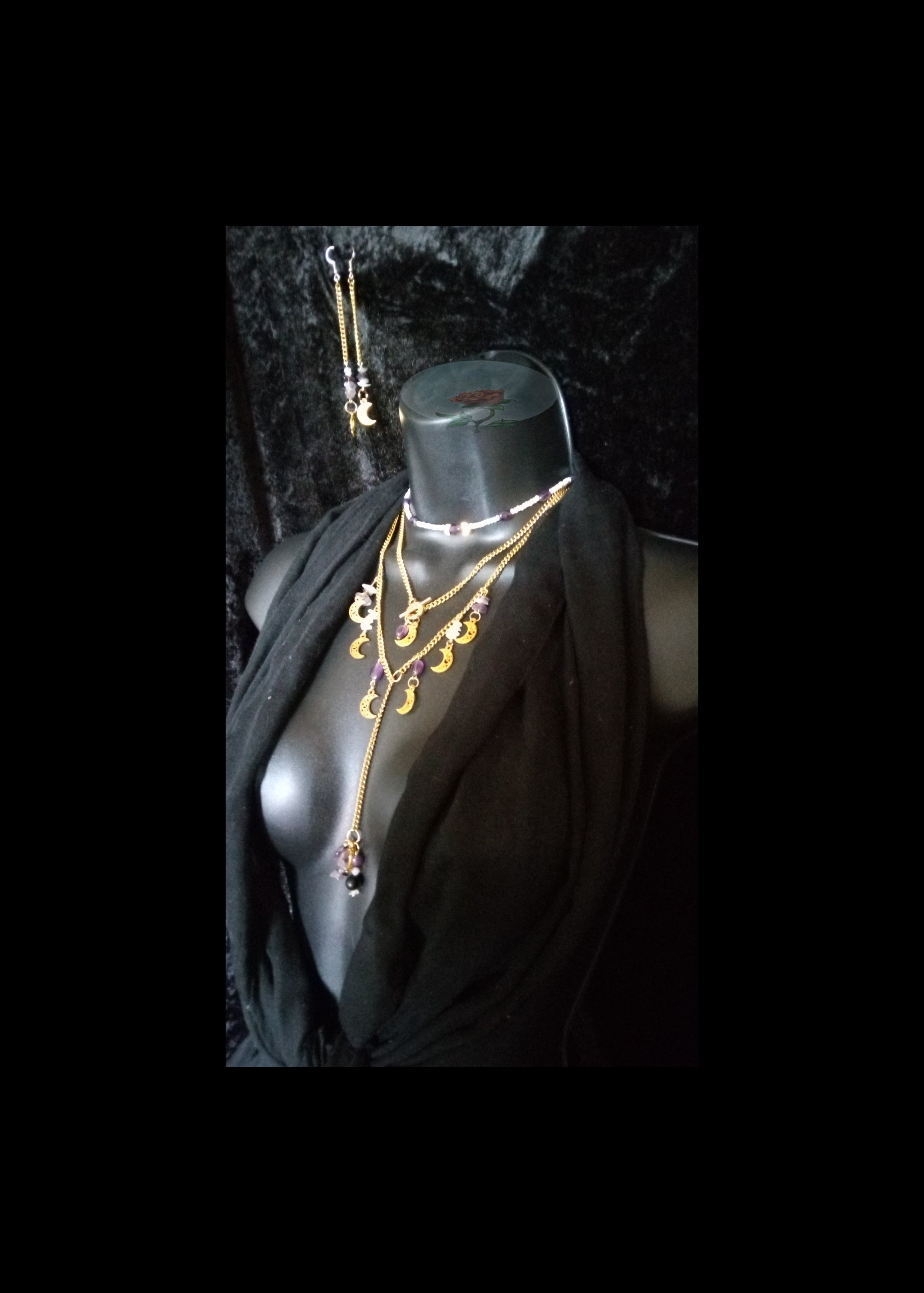 AMETHYST&MOONSTONE (layered necklace)