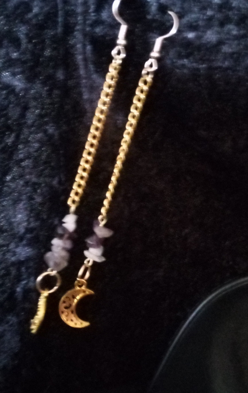 AMETHYST&MOONSTONE (layered necklace)