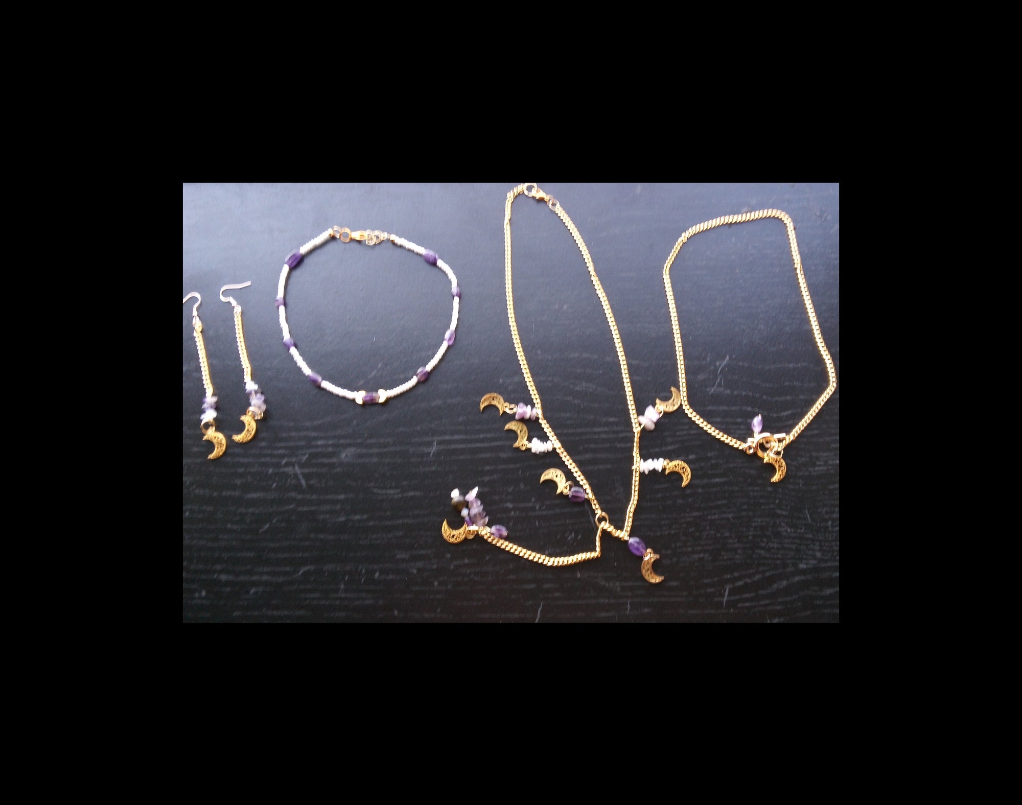 AMETHYST&MOONSTONE (layered necklace)