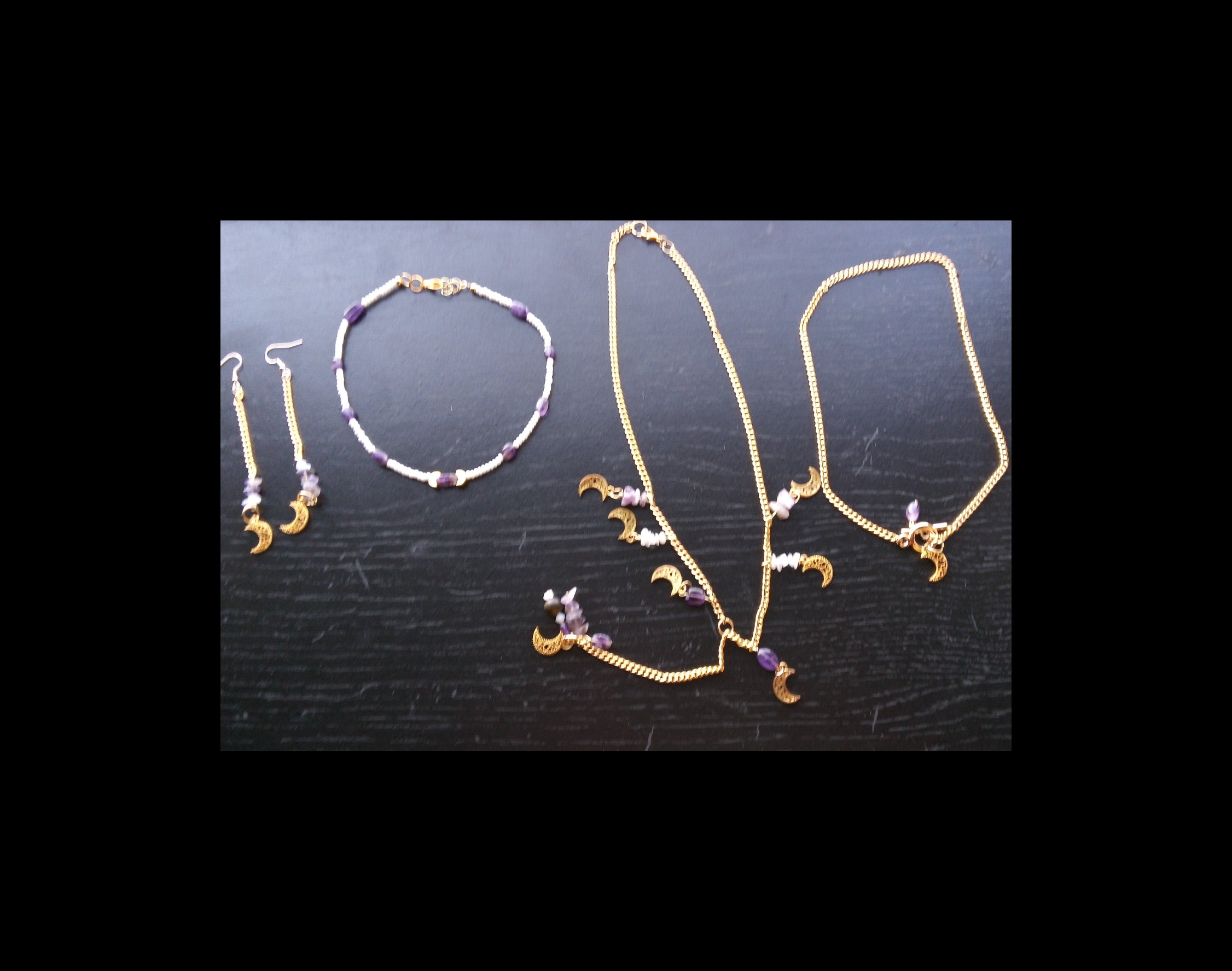 AMETHYST&MOONSTONE (layered necklace)