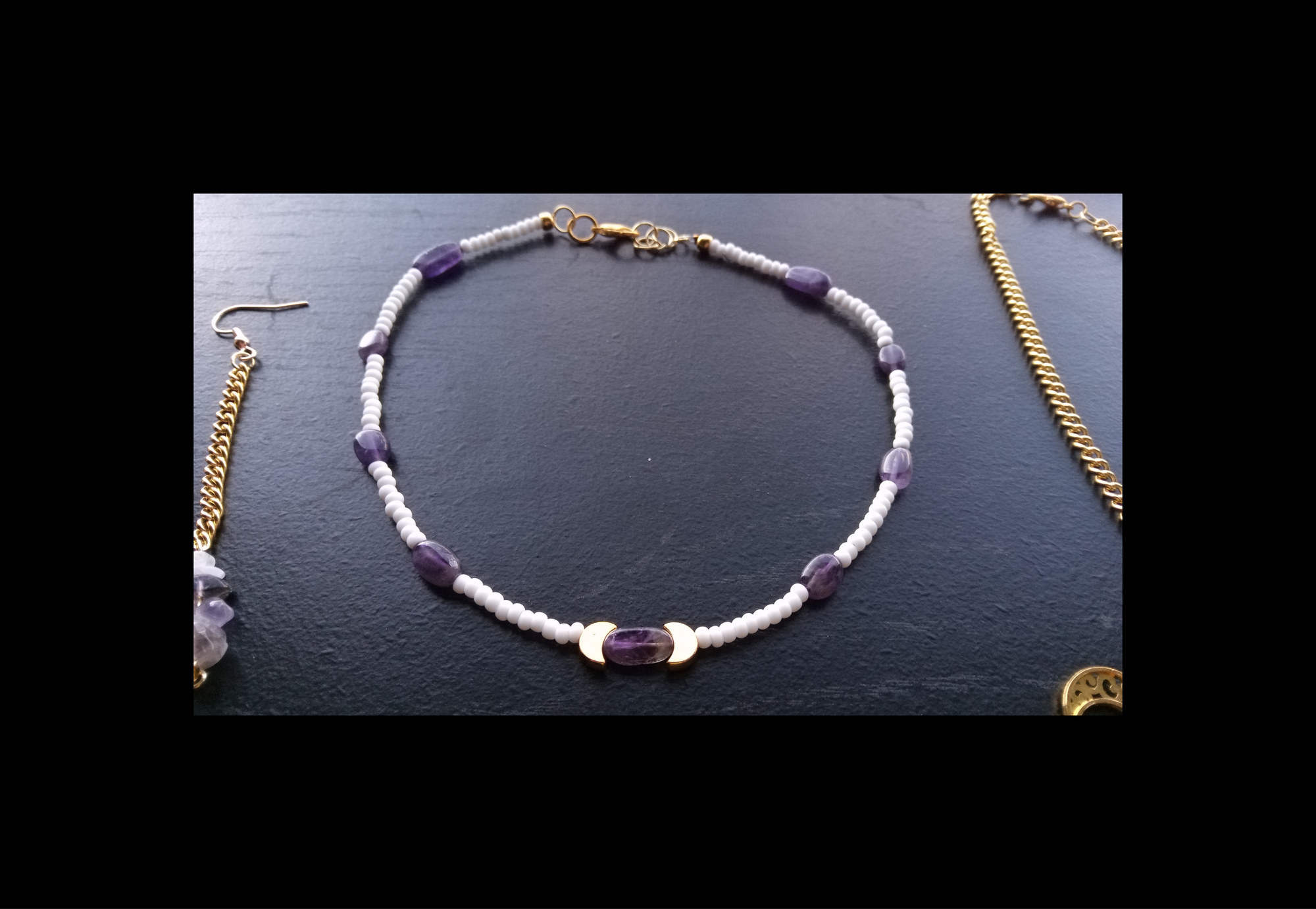 AMETHYST&MOONSTONE (layered necklace)