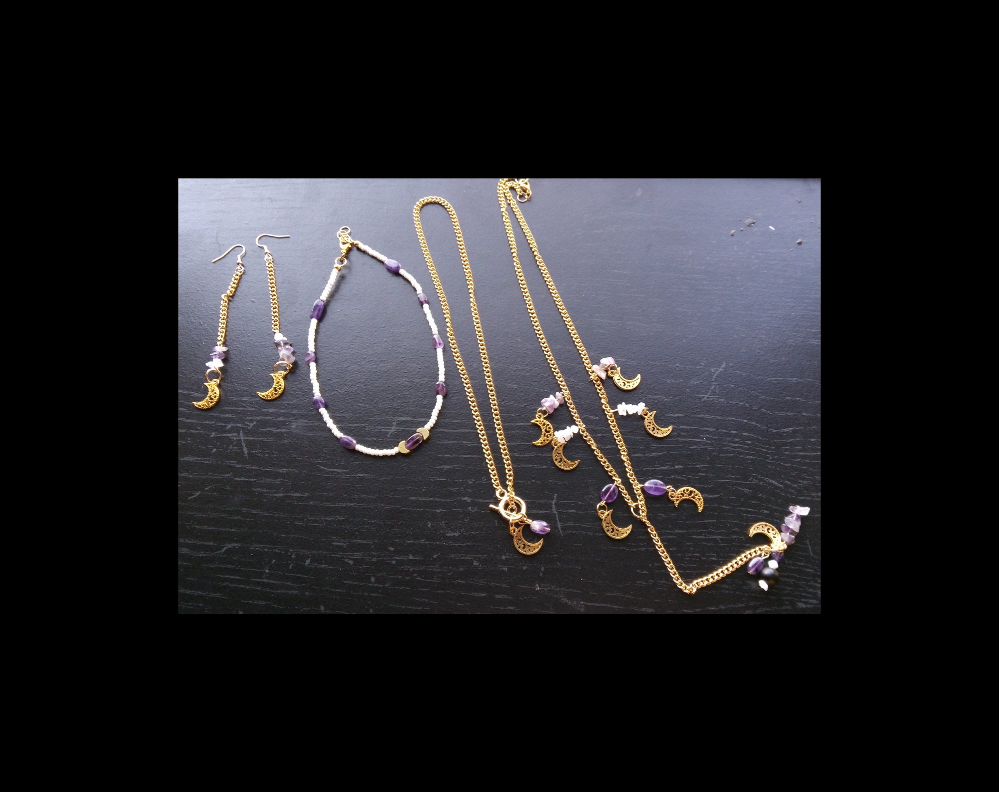 AMETHYST&MOONSTONE (layered necklace)
