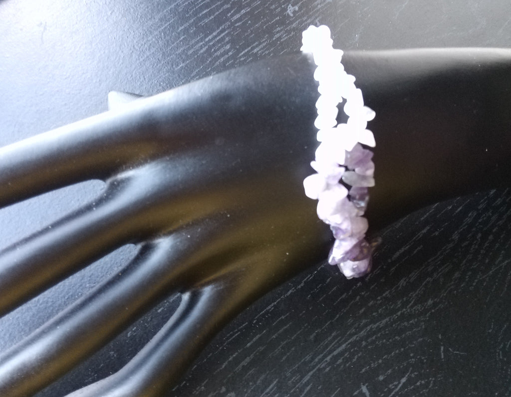 AMETHYST AND MOONSTONE ( infinity bracelet)