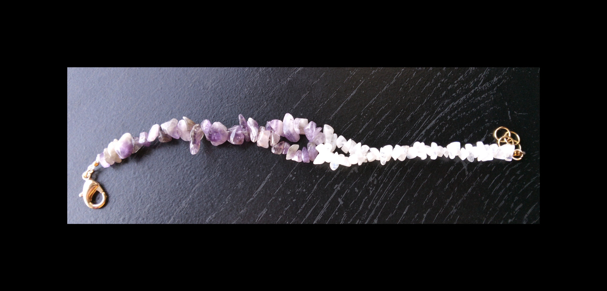AMETHYST AND MOONSTONE ( infinity bracelet)