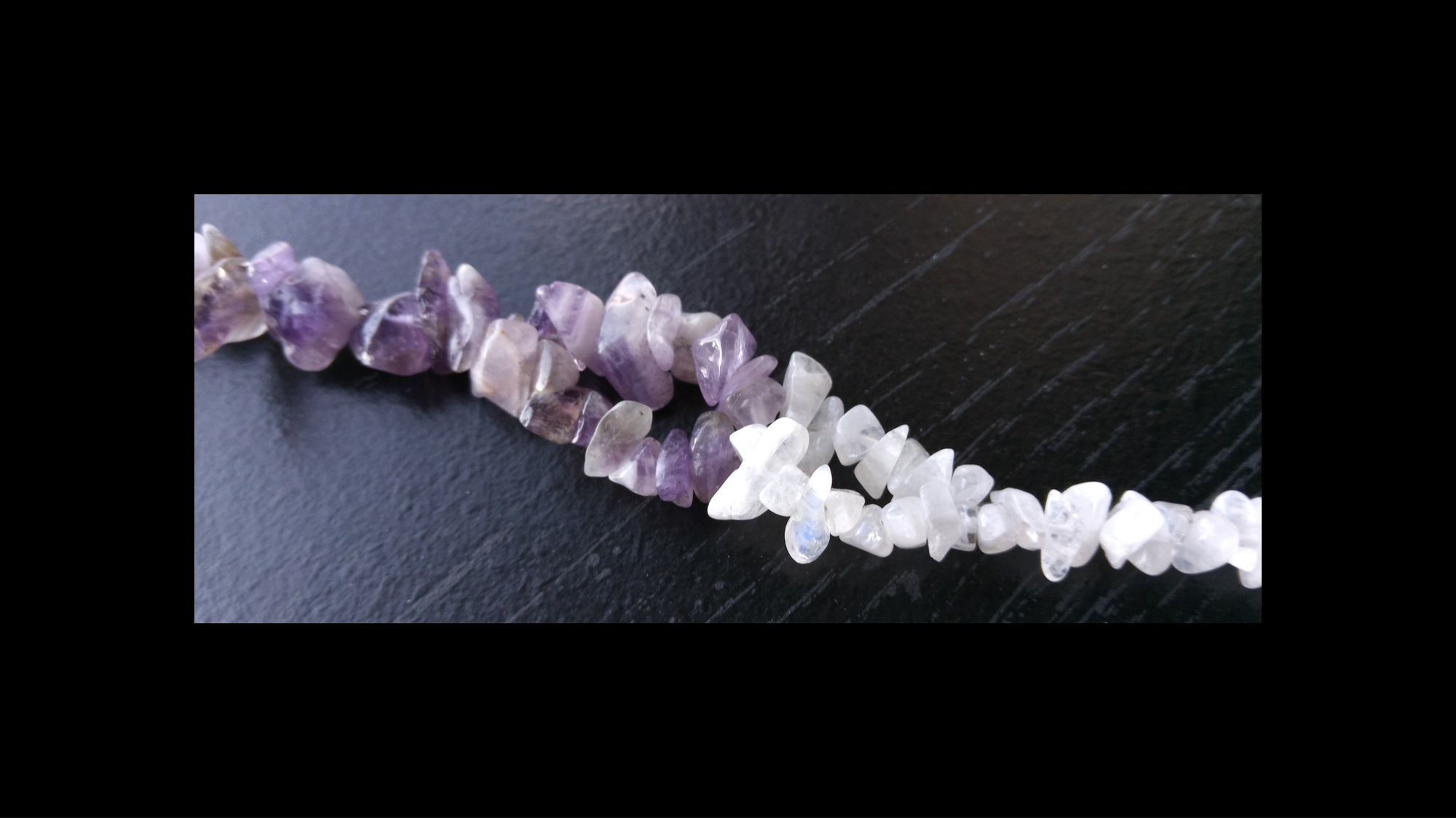 AMETHYST AND MOONSTONE ( infinity bracelet)