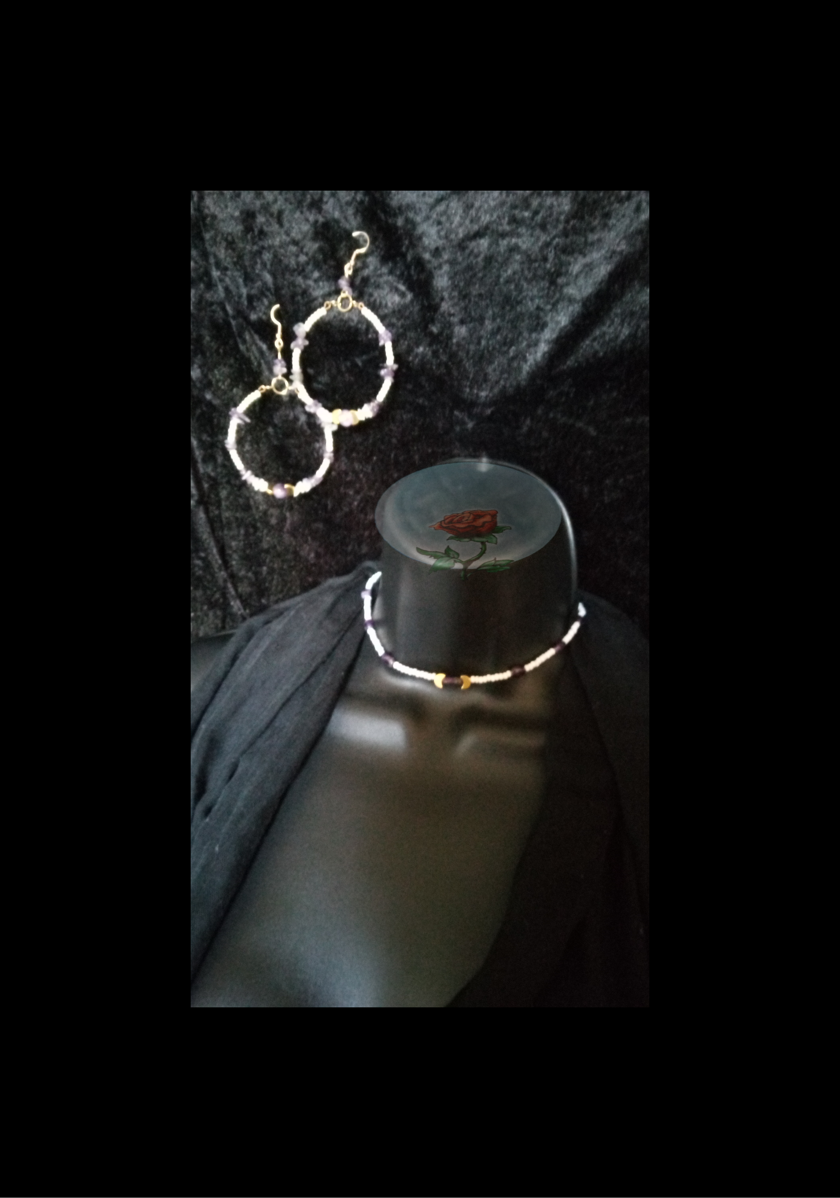 AMETHYST AND MOONSTONE ( COLLAR NECKLACE)