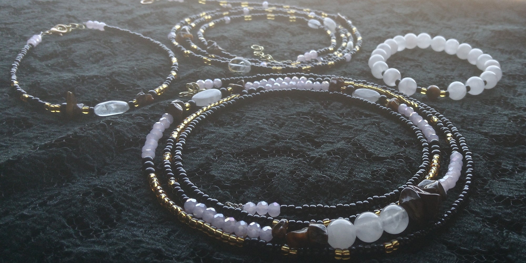 COURAGE TO LOVE ( ROSE QUARTZ & TIGER EYE)
