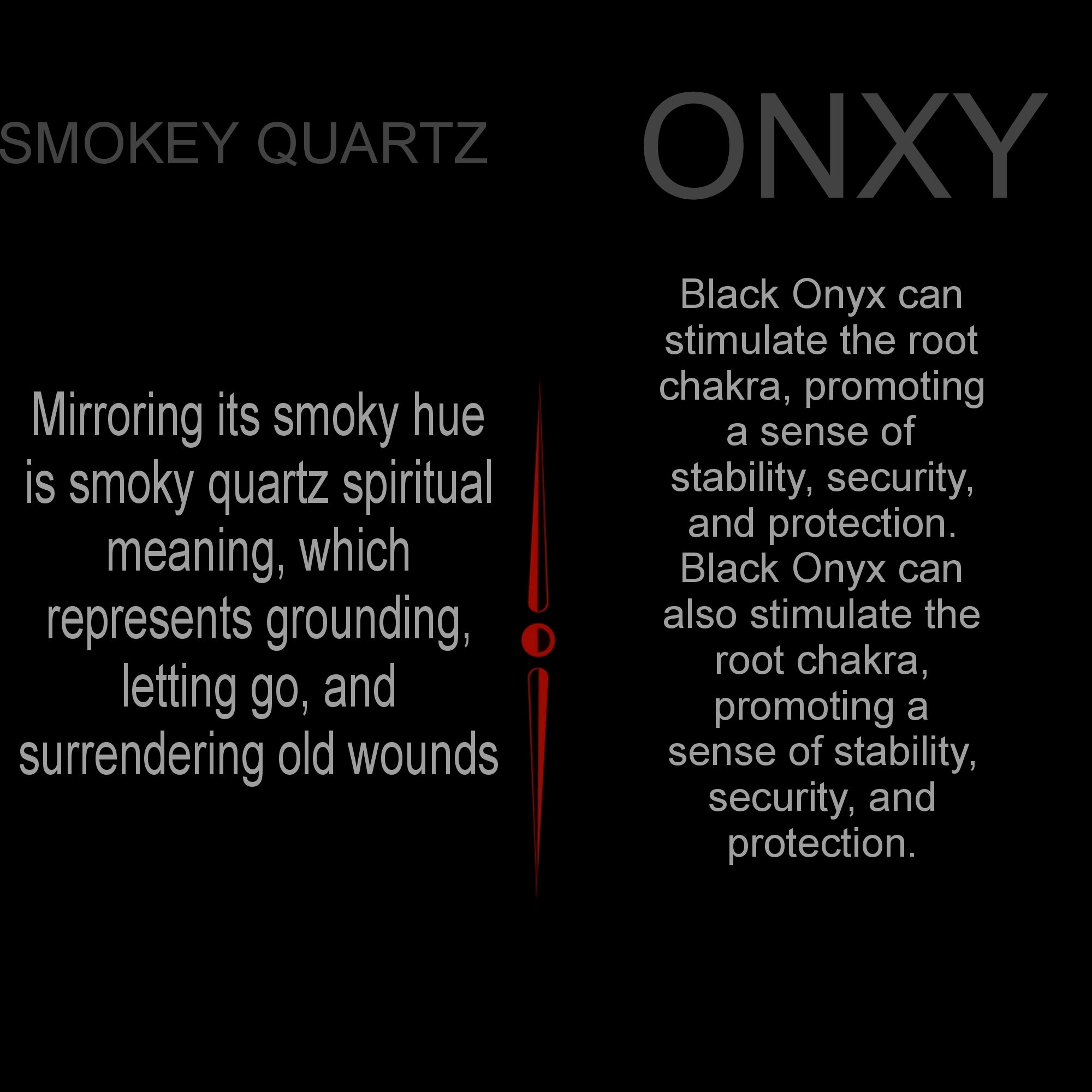 SHE IS PROTECTED ( SMOKY QUARTZ & ONXY)
