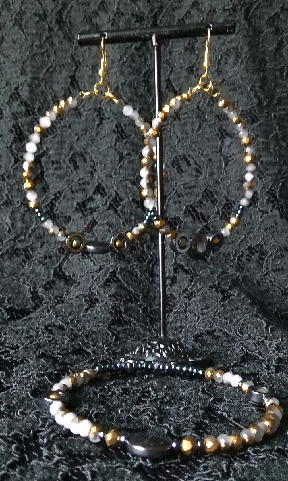 SHE AFFIRMS ( CUFF BRACELET HOOP EARRINGS)