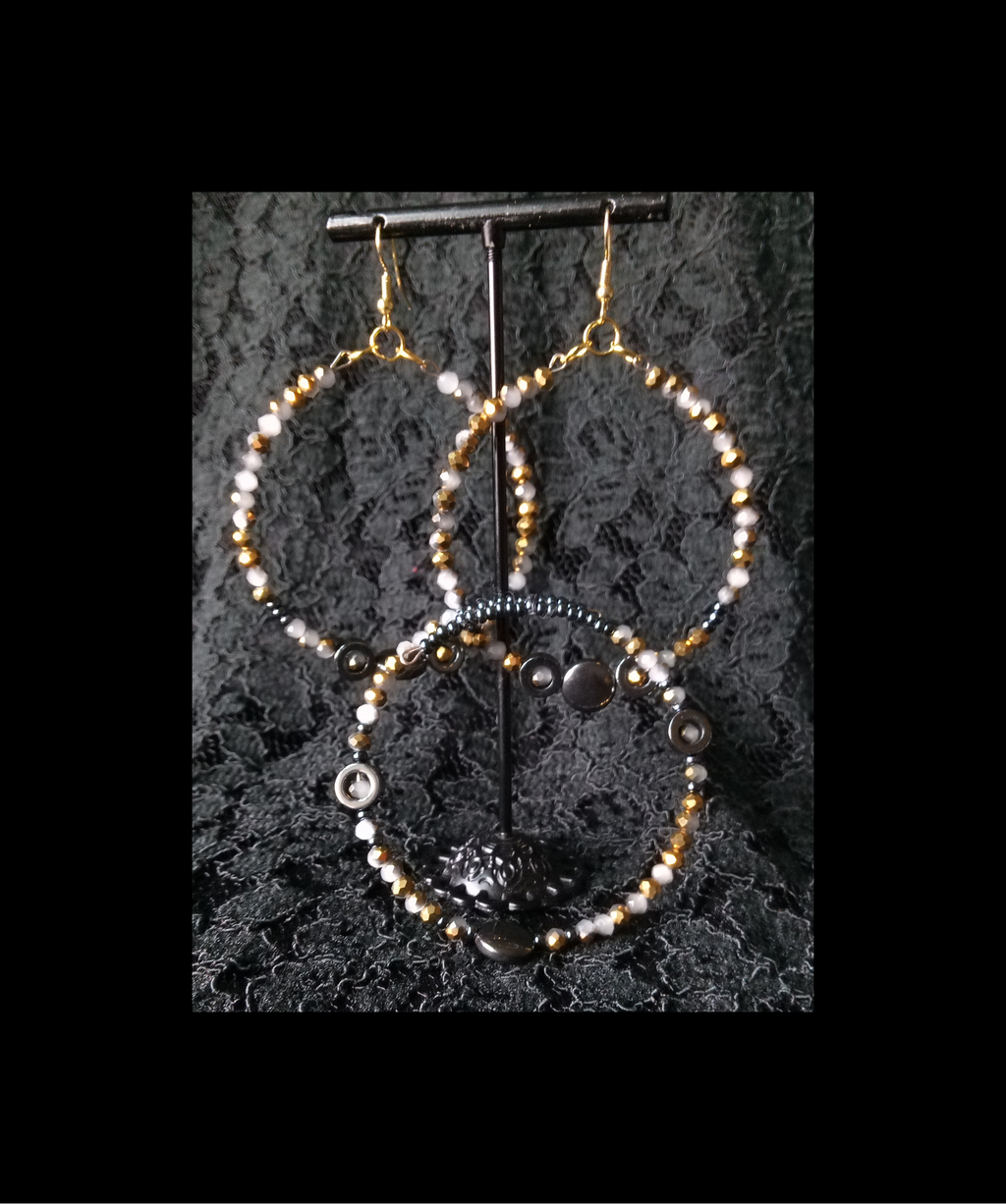 SHE AFFIRMS ( CUFF BRACELET HOOP EARRINGS)
