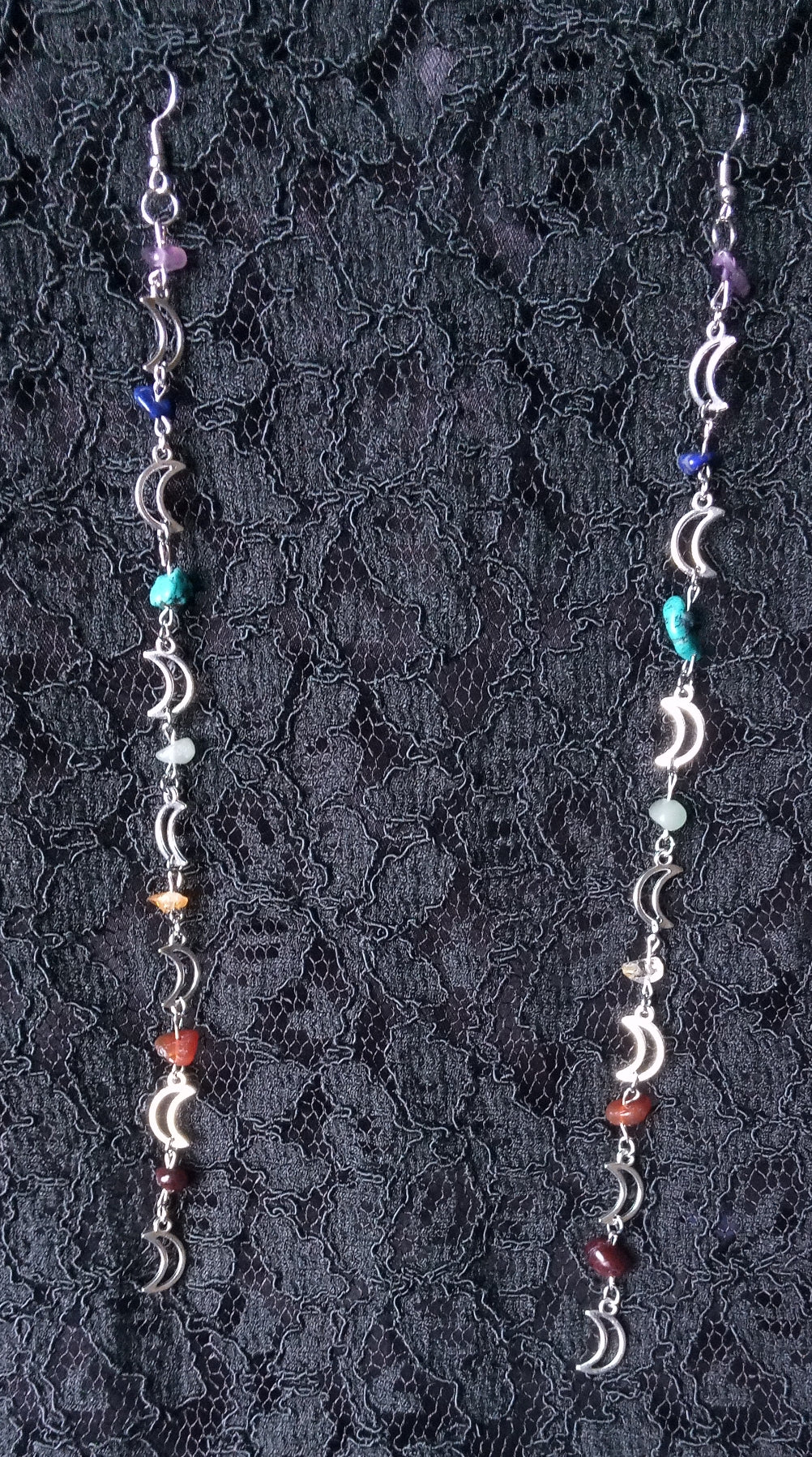 CHAIN LINK CHAKRA SHOULDER DUSTER EARRINGS