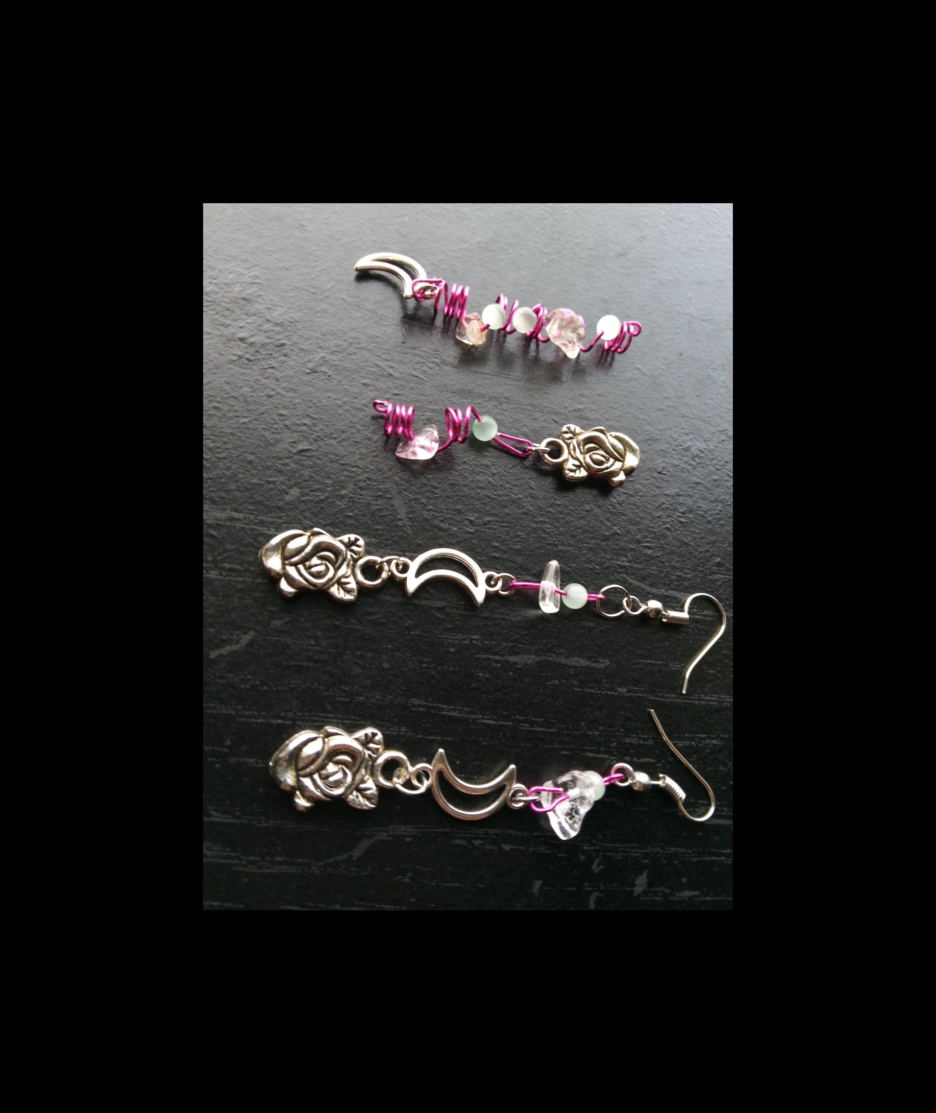 CALL HER ROSE ( CLEAR QUARTZ LOC JEWELRY SET)