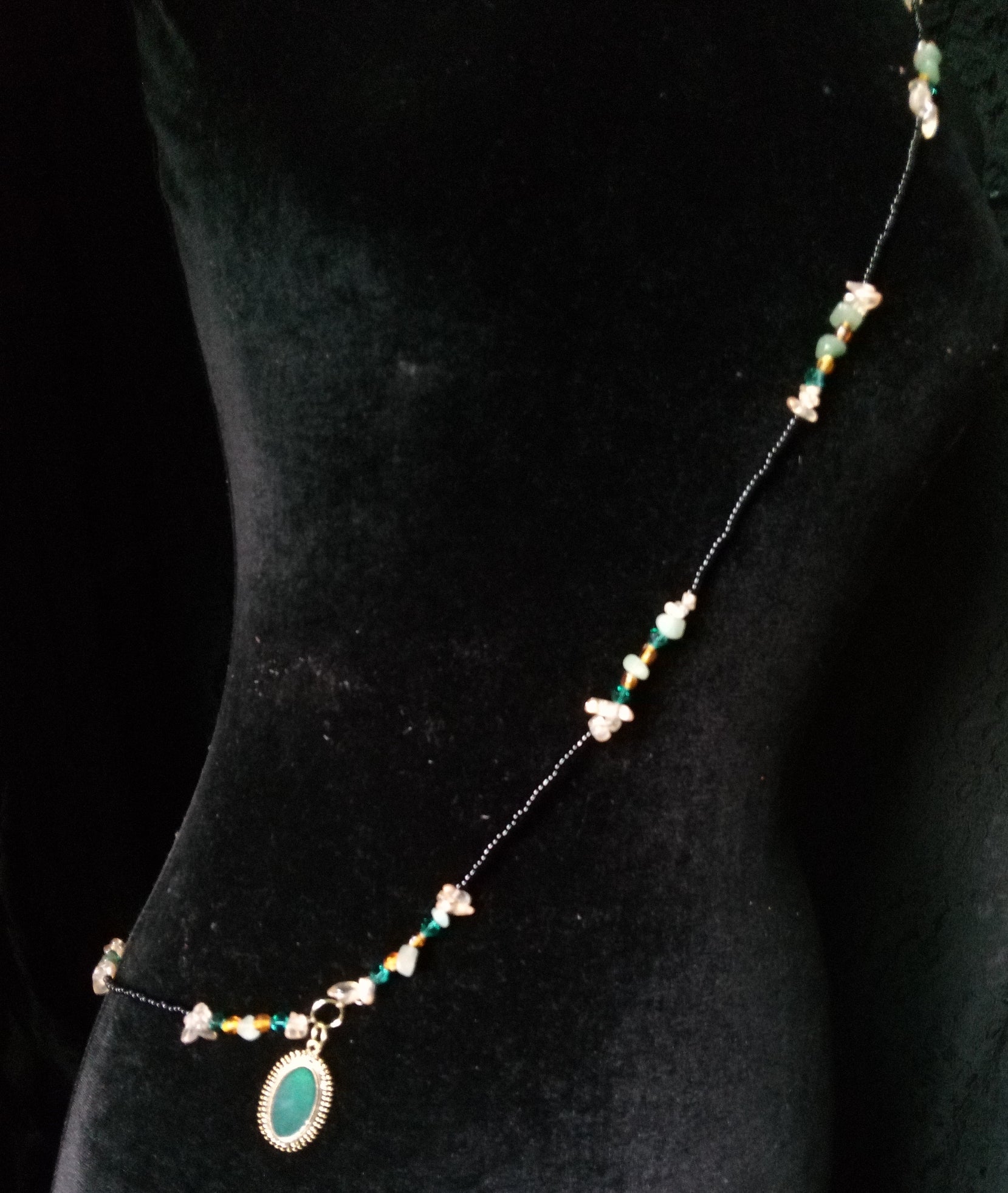 GREEN AVENTURINE MULTI WAY BODY NECKLACE