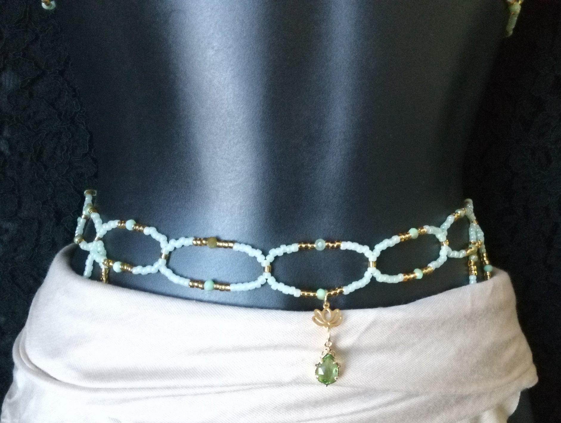 LOTUS FLOWER ( BEADED BRA&BEADED GARTER )