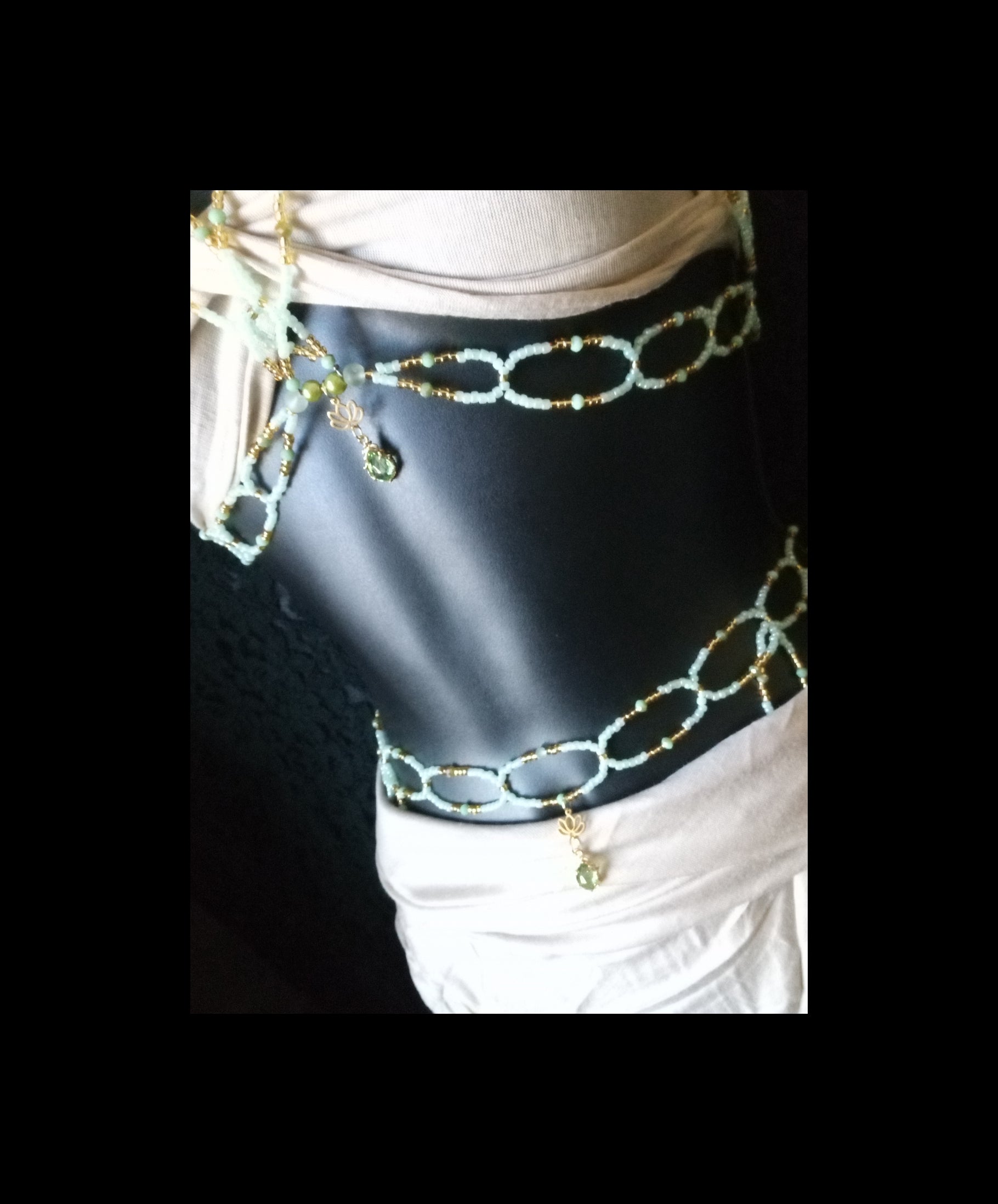 LOTUS FLOWER ( BEADED BRA&BEADED GARTER )