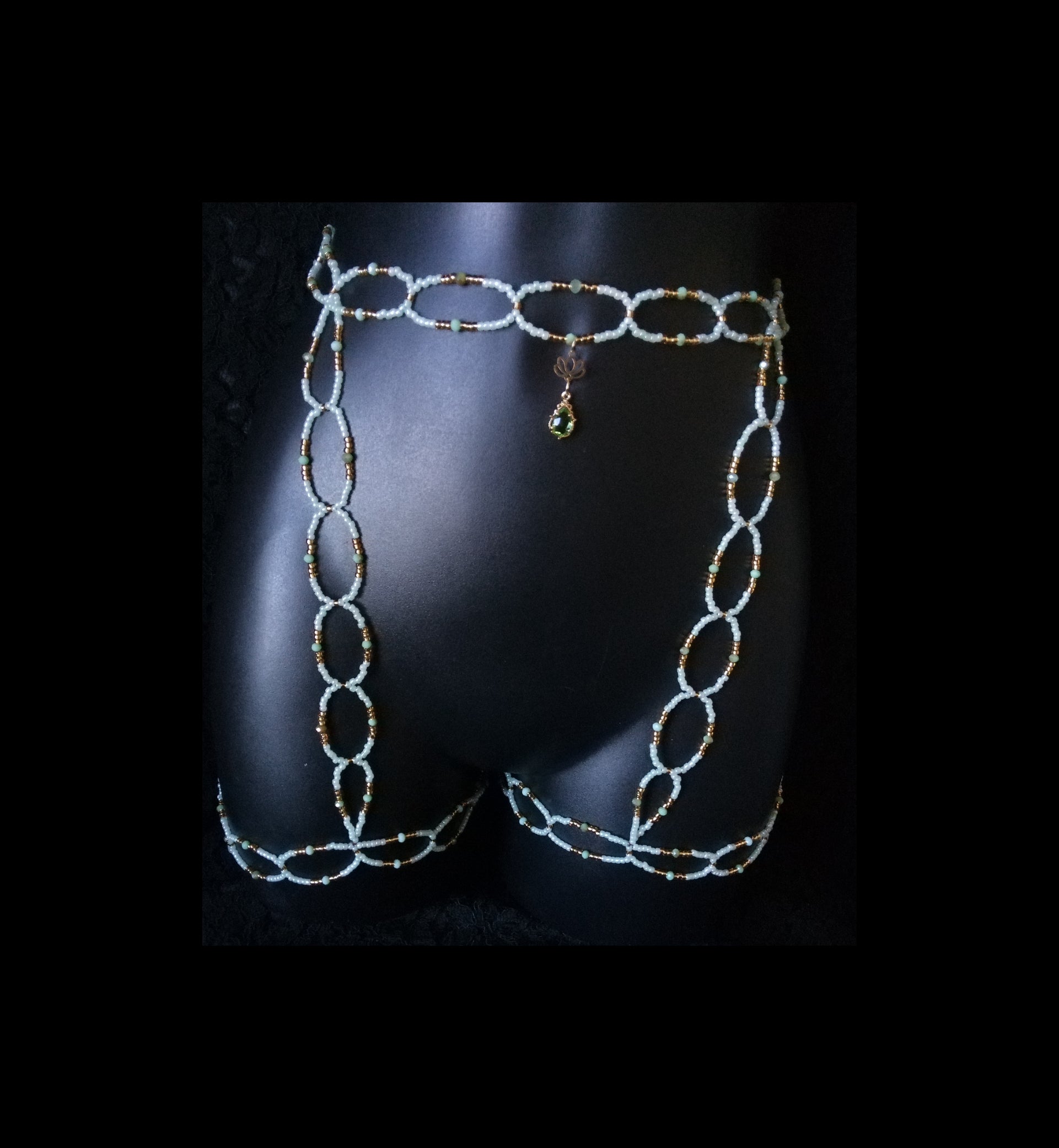 LOTUS FLOWER ( BEADED BRA&BEADED GARTER )