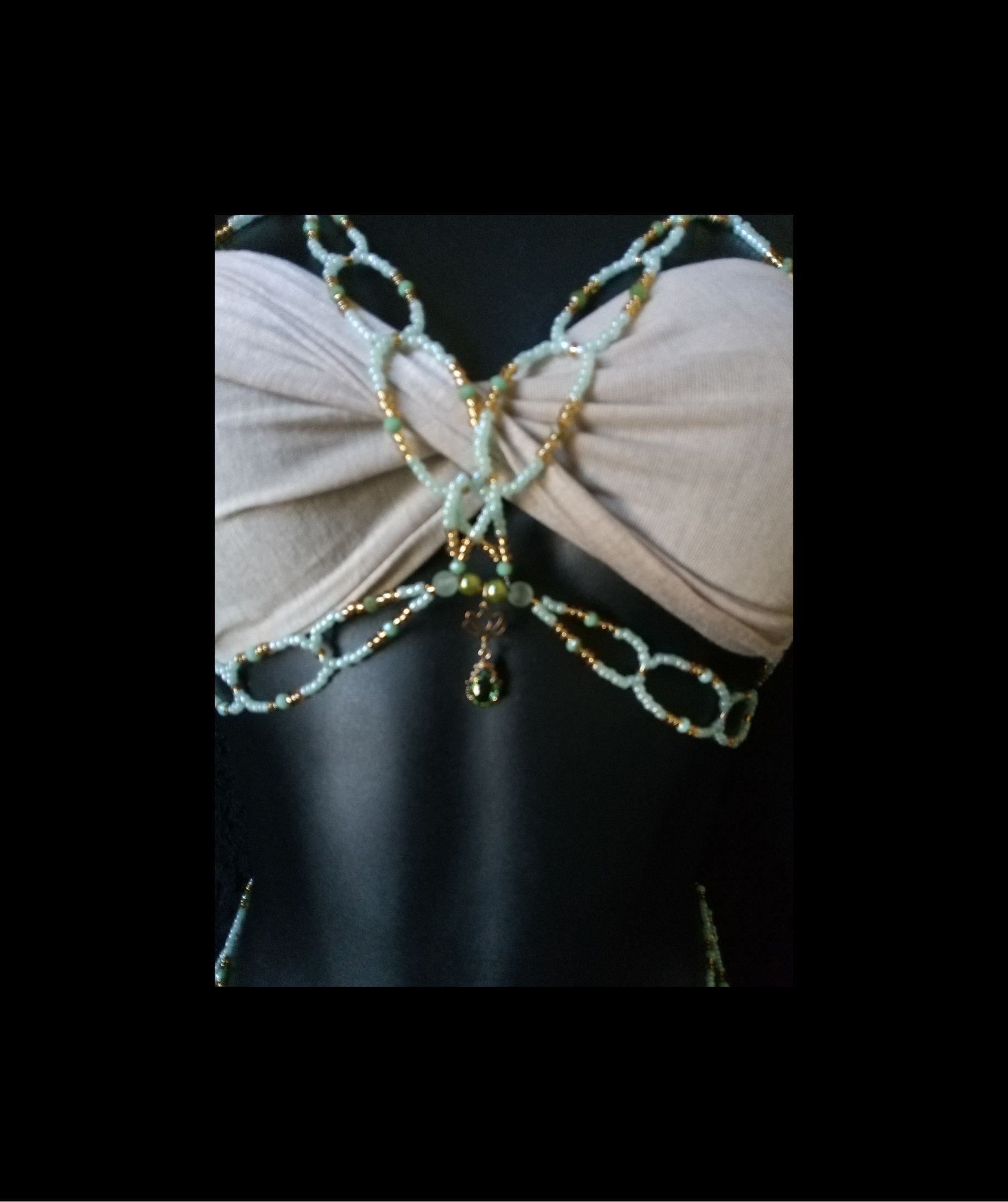 LOTUS FLOWER ( BEADED BRA&BEADED GARTER )
