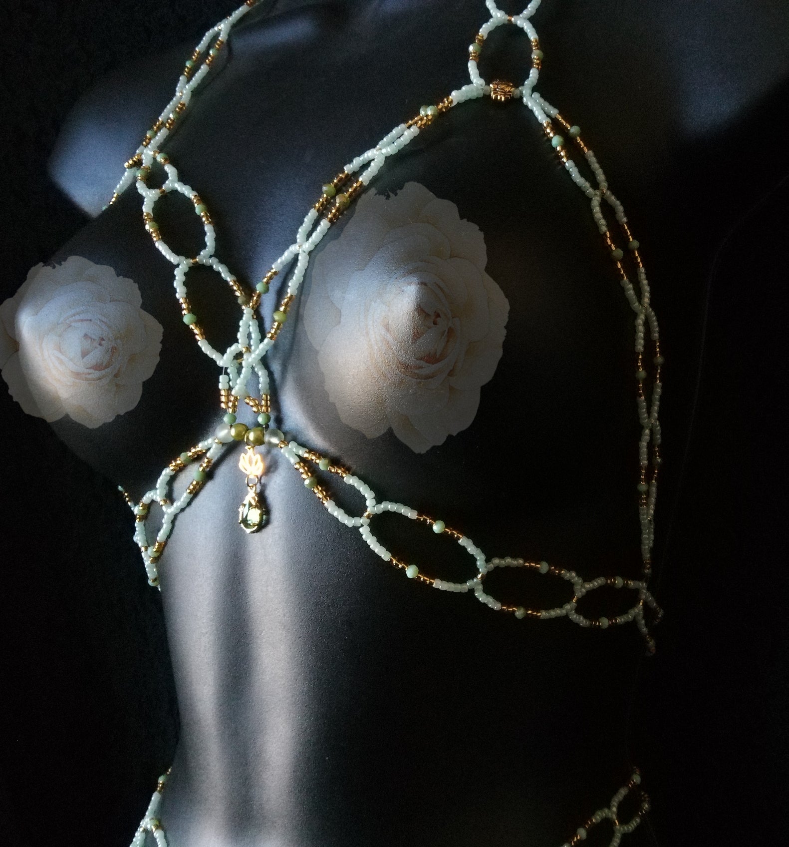 LOTUS FLOWER ( BEADED BRA&BEADED GARTER )