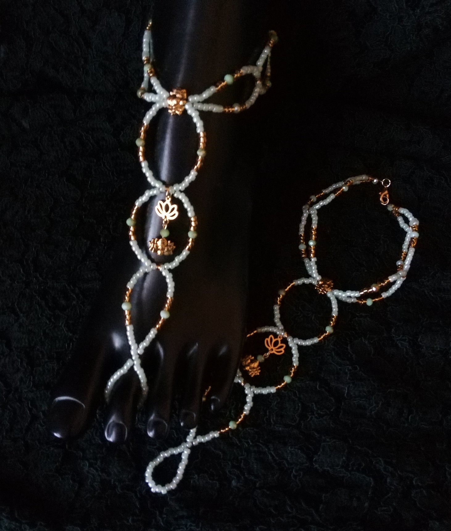 LOTUS FLOWER MATCHING FOOT JEWELRY