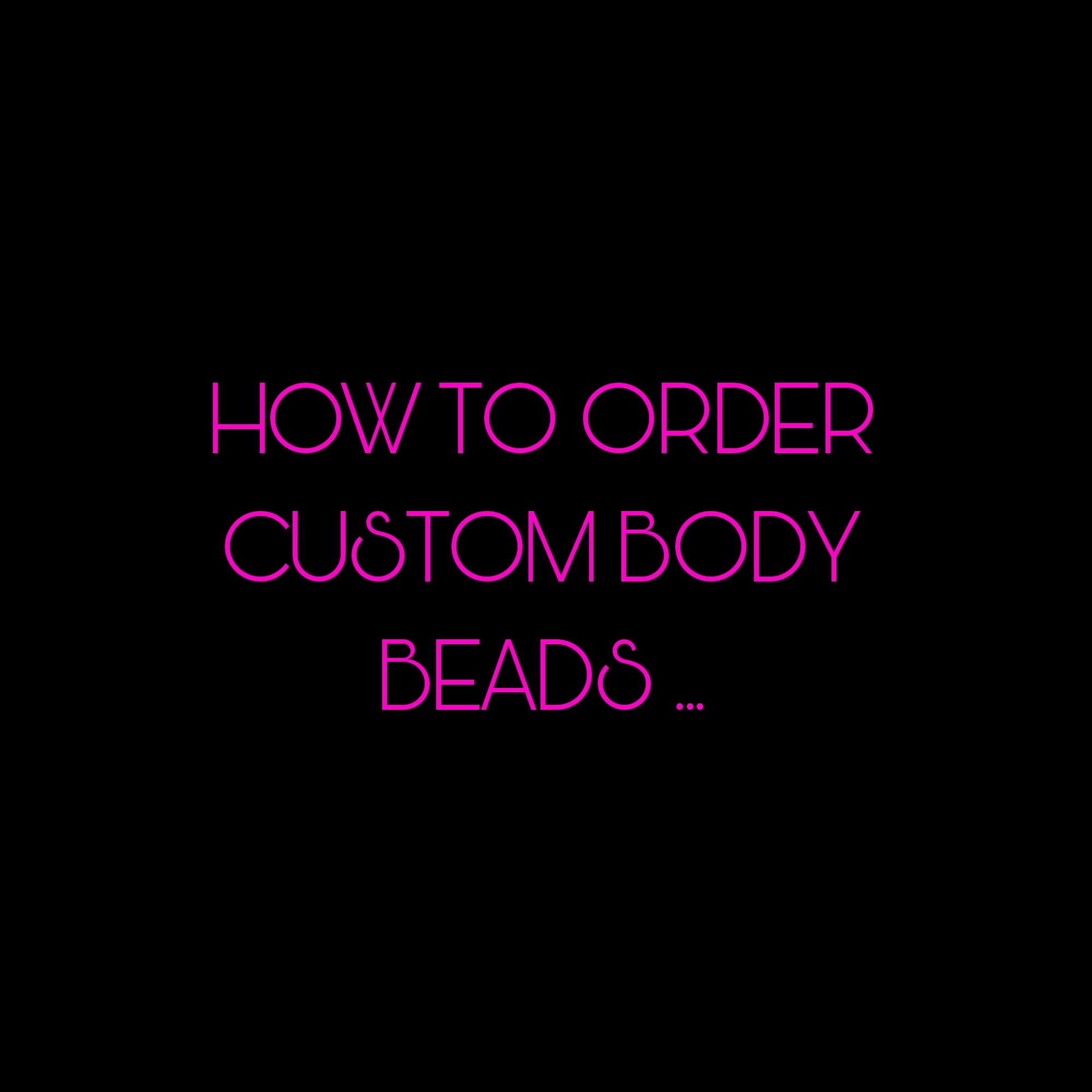 CUSTOM GODDESS BEAD CONSULTATION