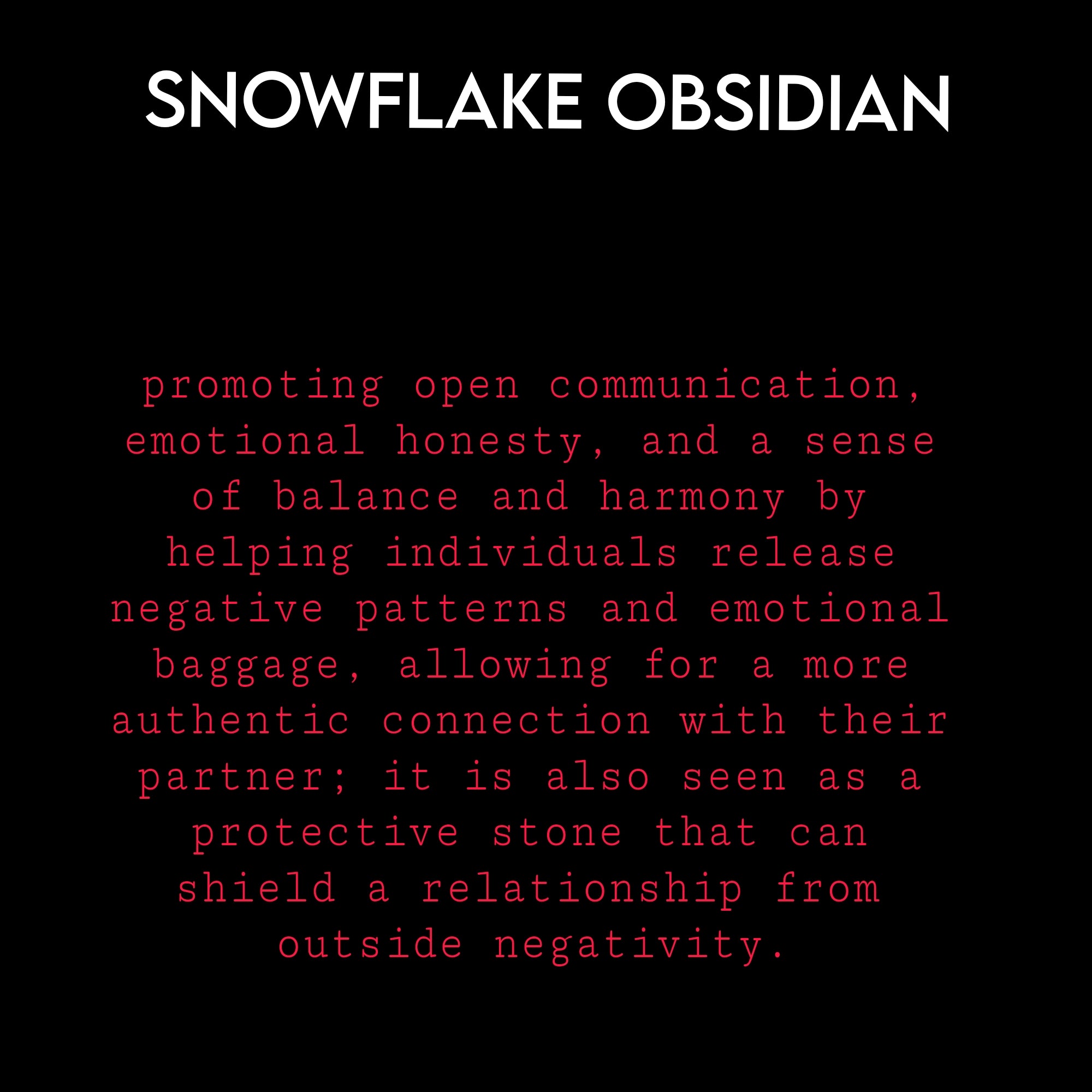 A REAL ONE ( SNOWFLAKE OBSIDIAN HIS&HERS SET )