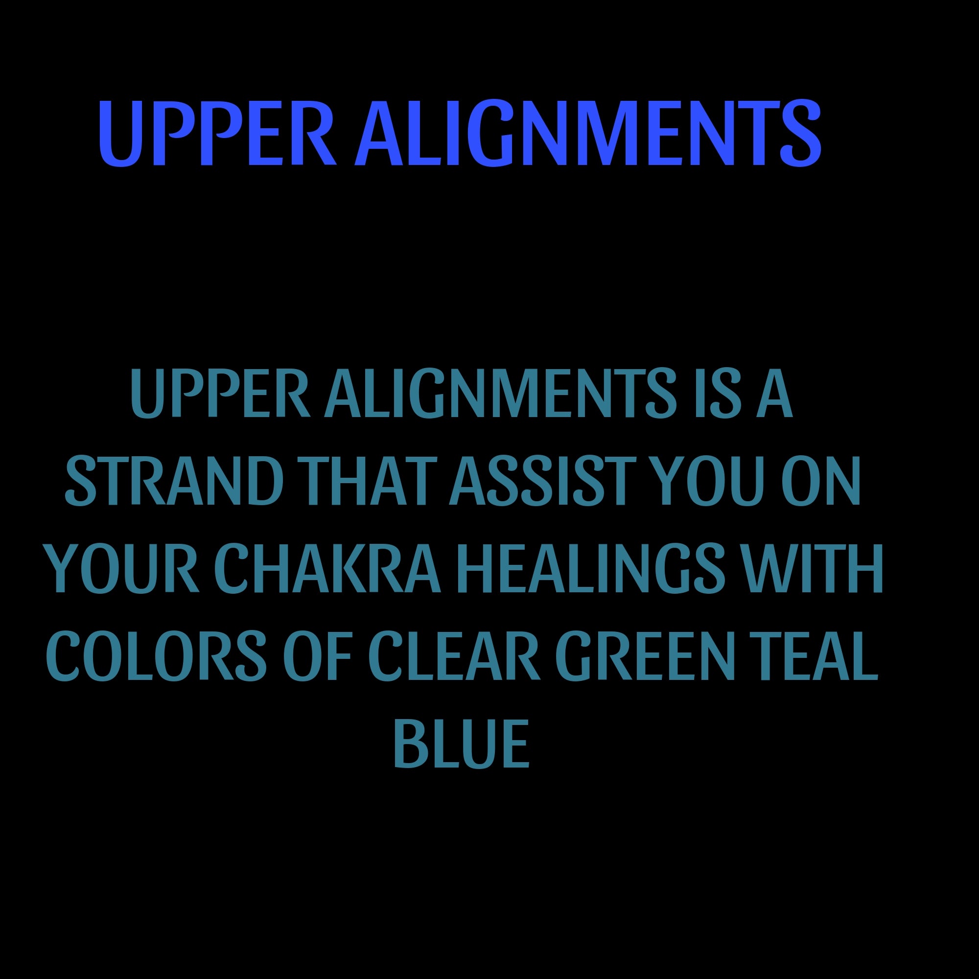 UPPER ALIGNMENTS