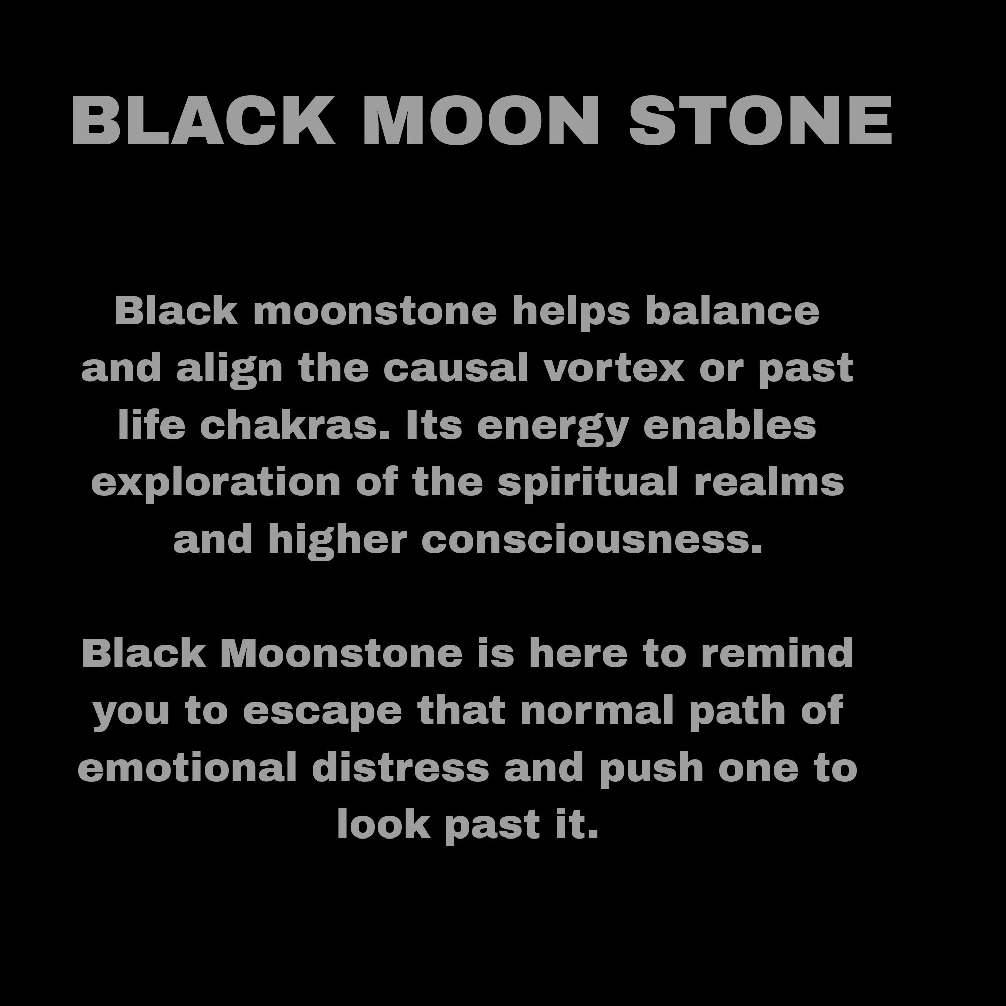POWERED BY THE MOON ( BLACK MOON STONE, TIE )