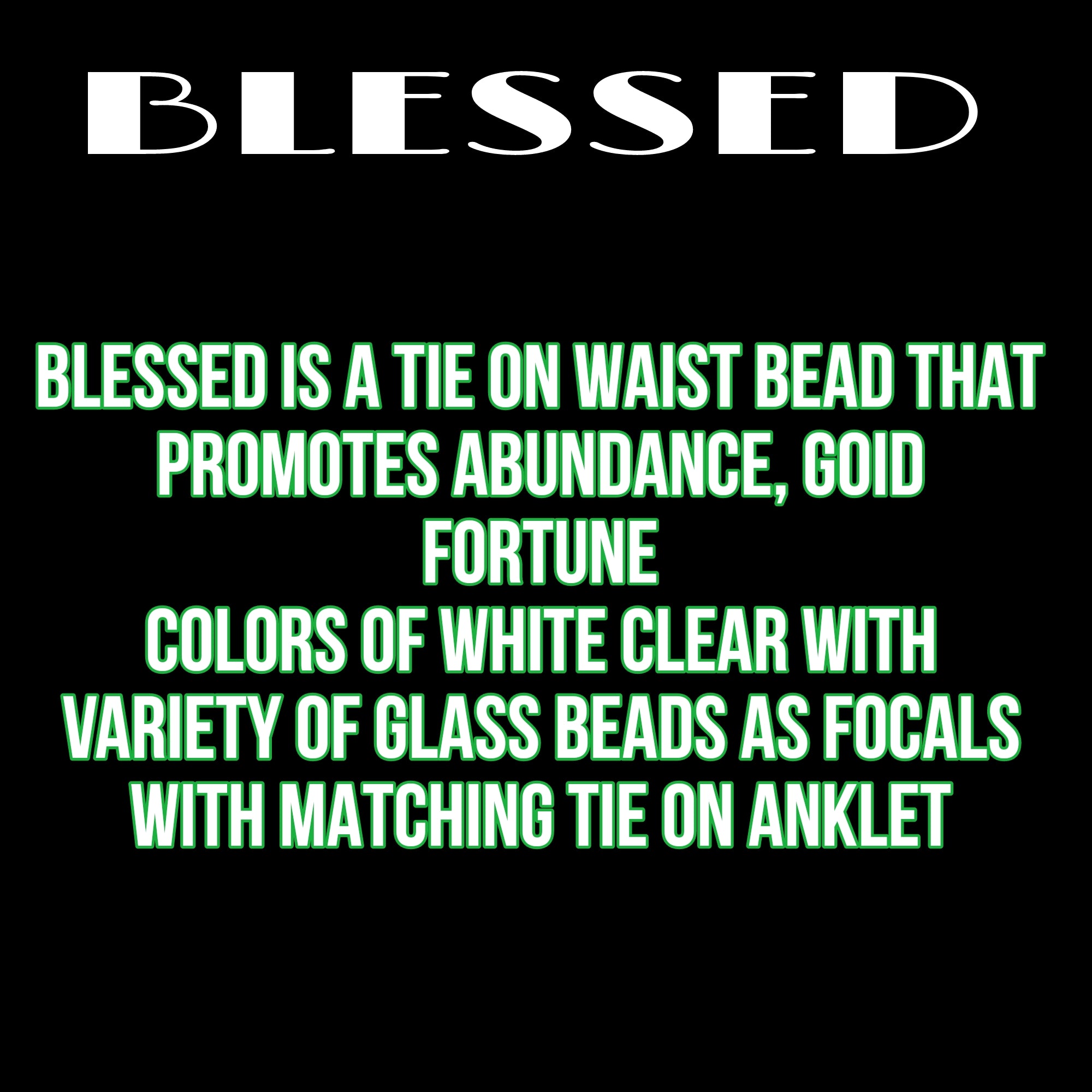 SOLD !!! BLESSED ( GREEN AVENTURINE, TIE )