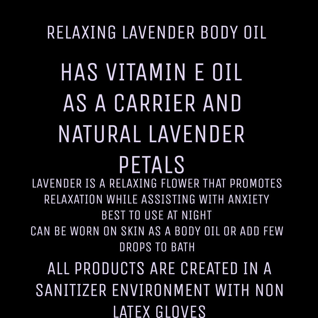 RELAXING LAVENDER BODY OIL 1 oz bottle