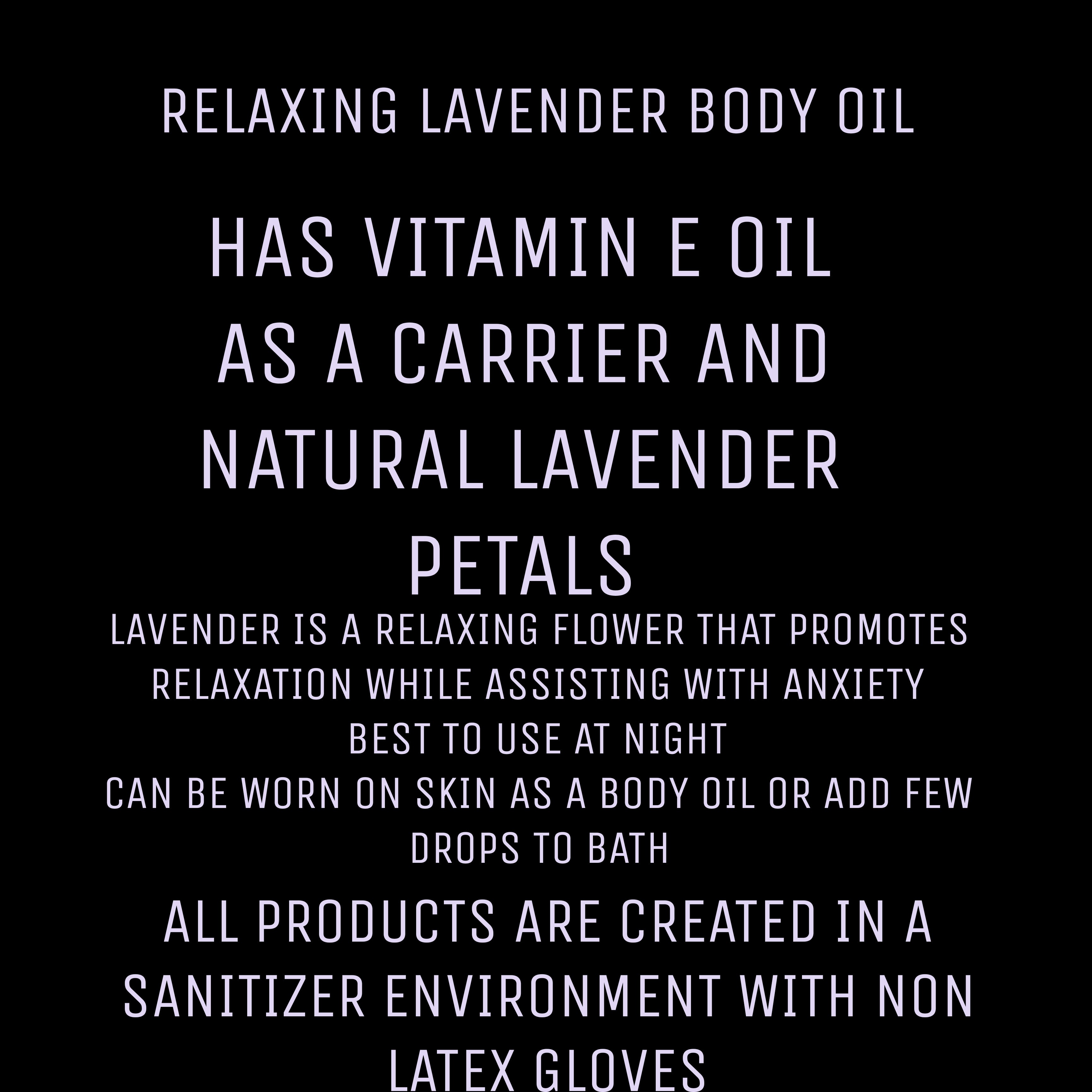 RELAXING LAVENDER BODY OIL 1 oz bottle