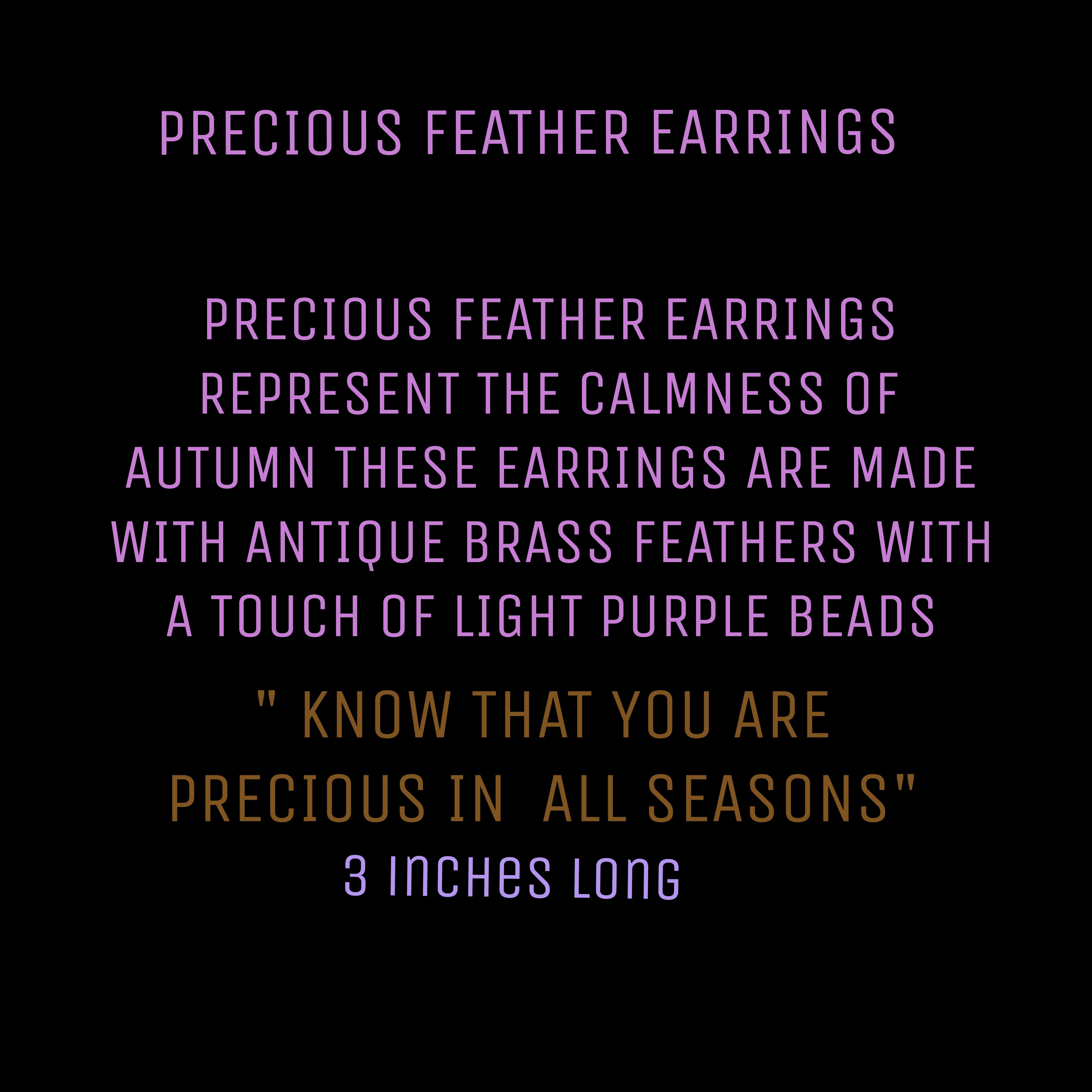 PRECIOUS FEATHER EARRINGS