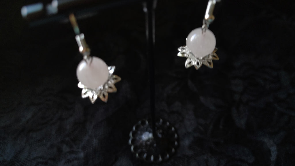 LOTUS FLOWER DROPS ( ROSE QUARTZ)