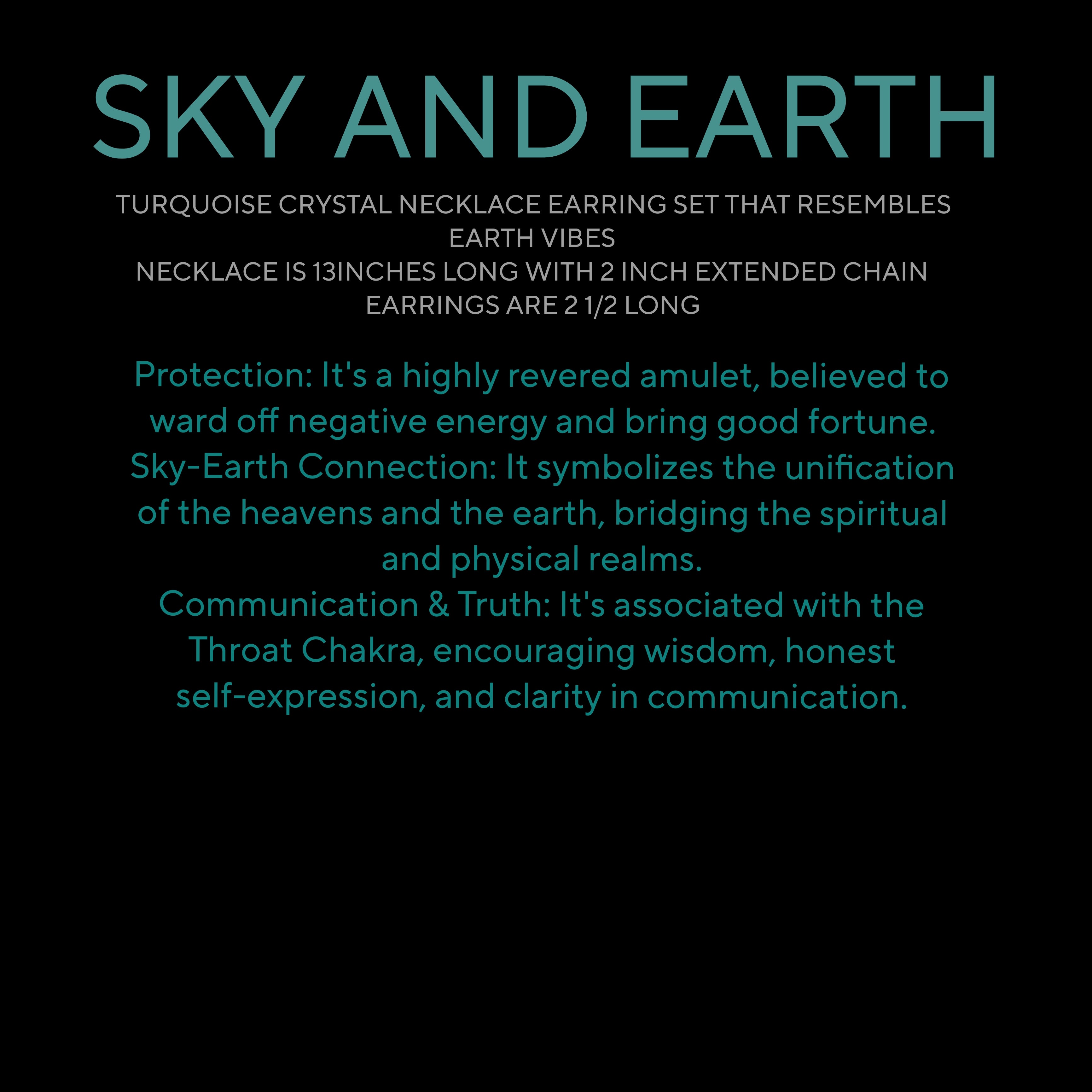SKY & EARTH ( TURQUOISE NECKLACE SET )