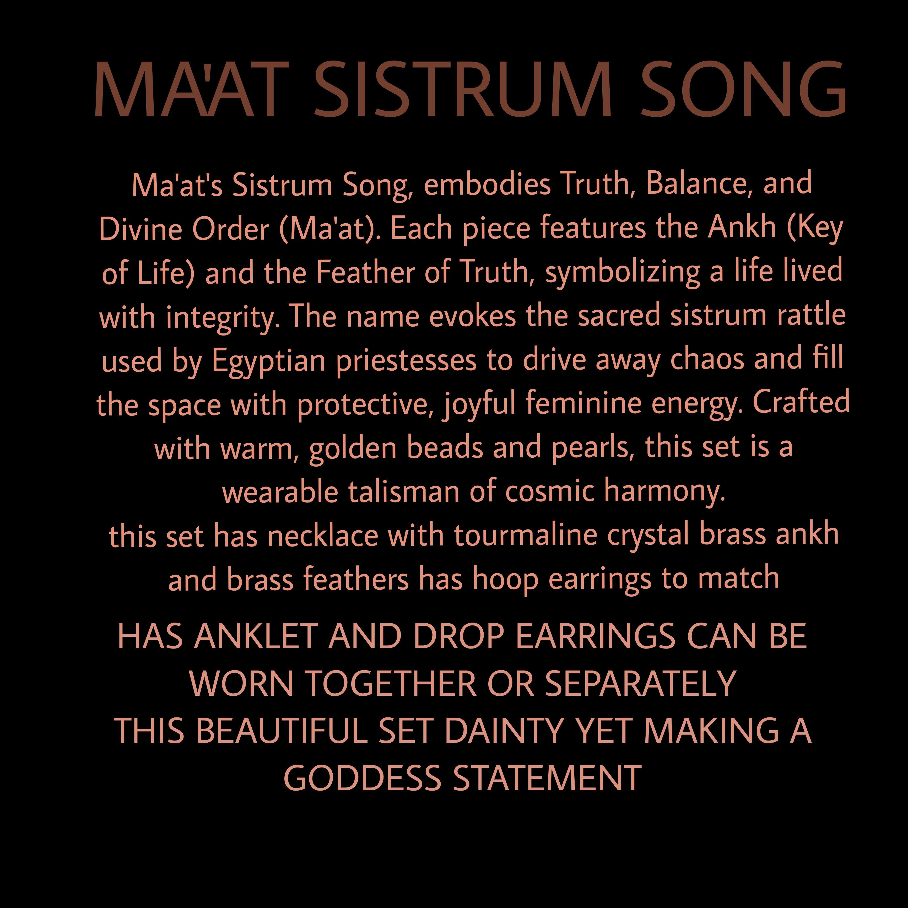 MA'AT SISTRUM SONG HAND BRACELET