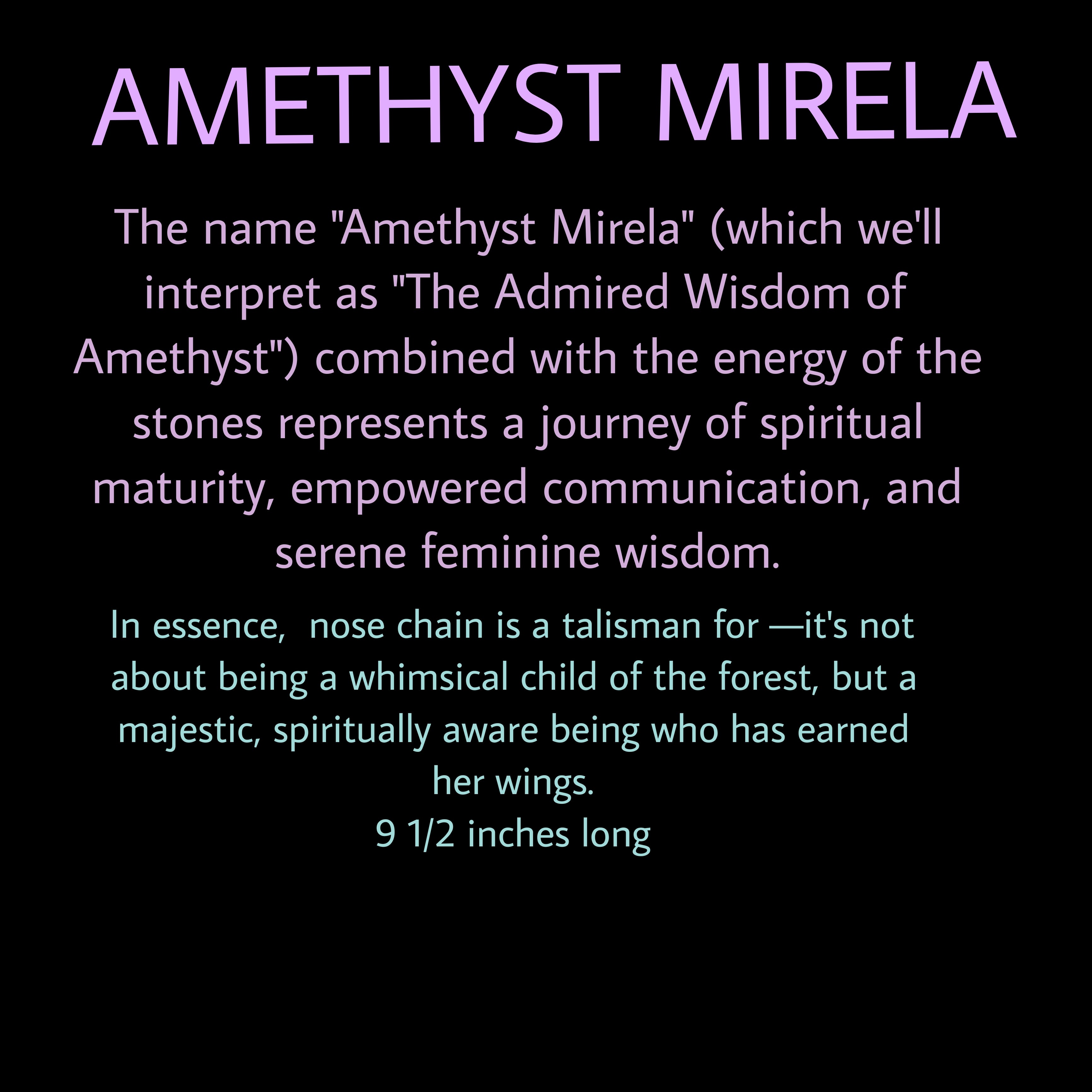 AMETHYST MIRELA NOSE CHAIN